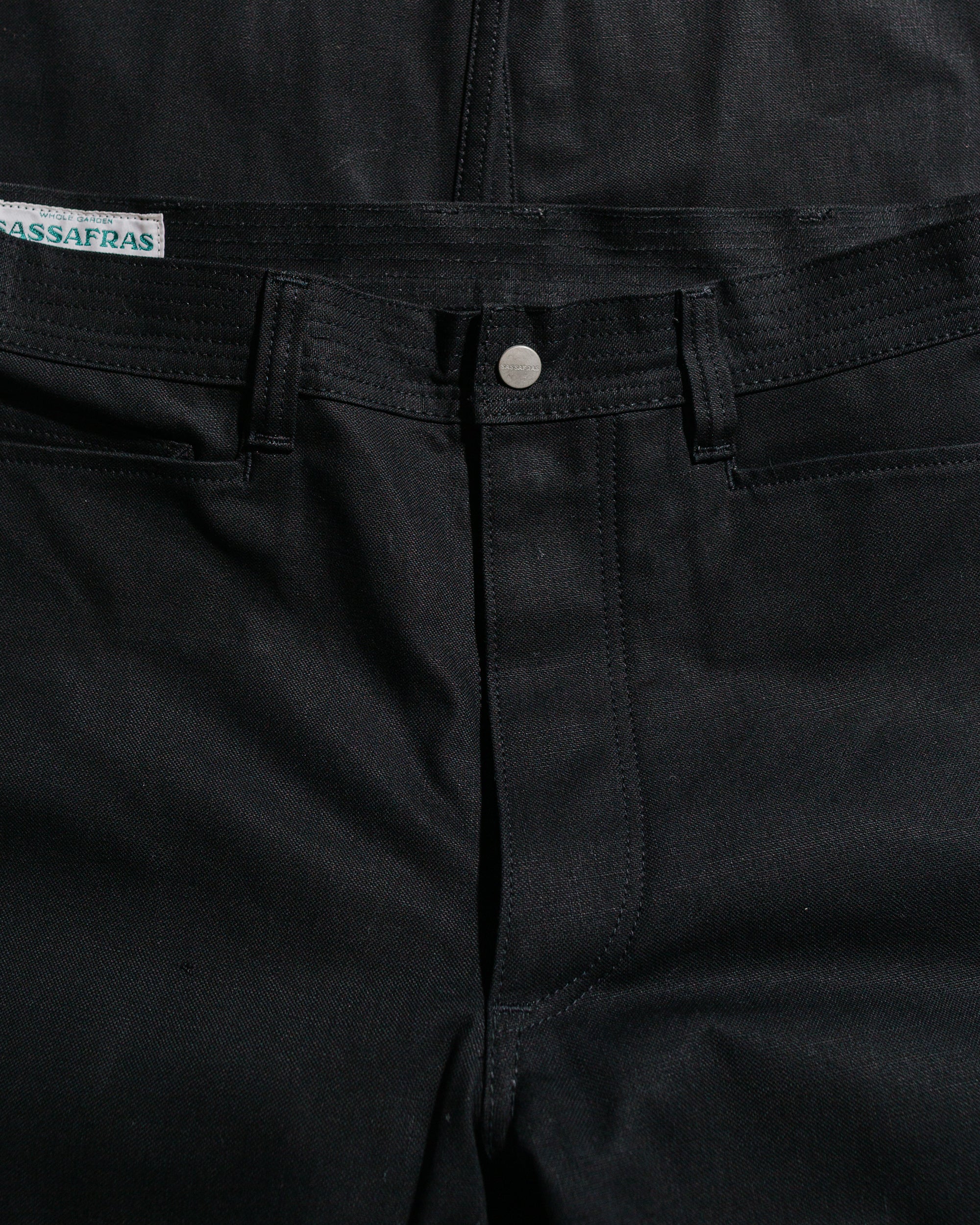 Sassafras Weeds Digger Pants Selvedge Duck Black - Image 5