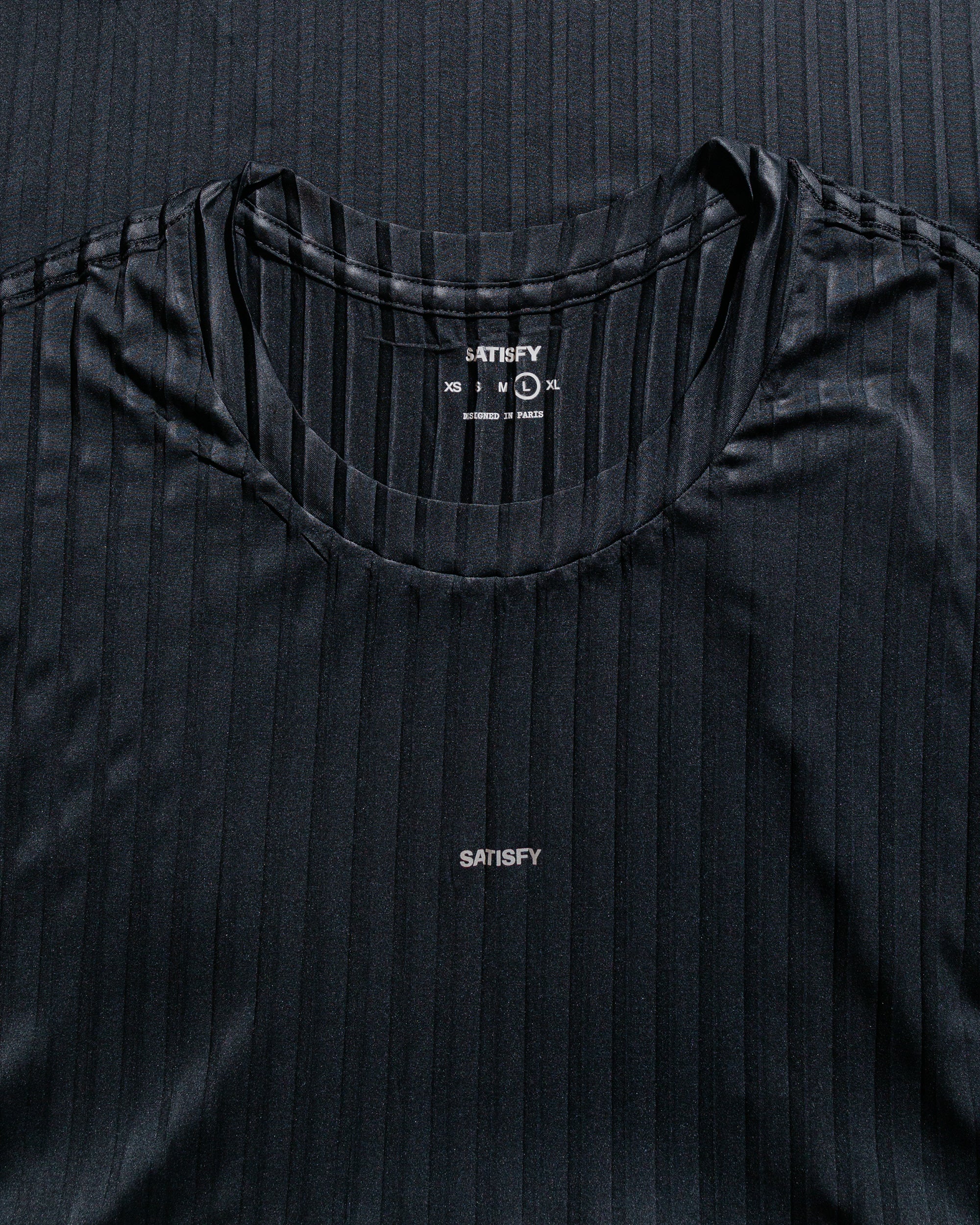SATISFY AuraLite Pleated Long Tee Black - Image 5