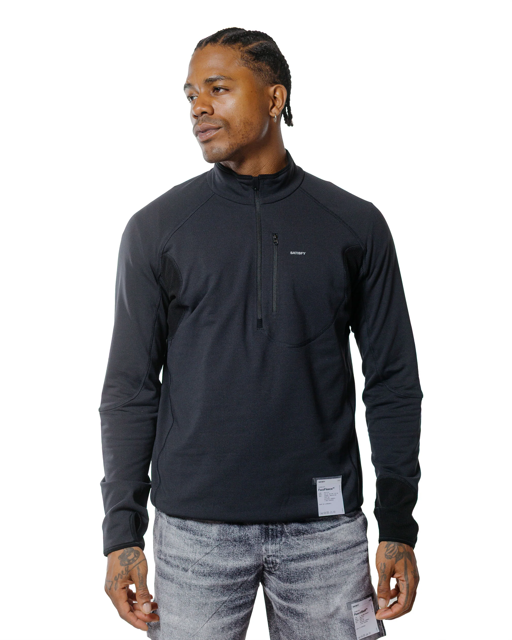 SATISFY FuzzFleece Half-Zip Black - Image 2