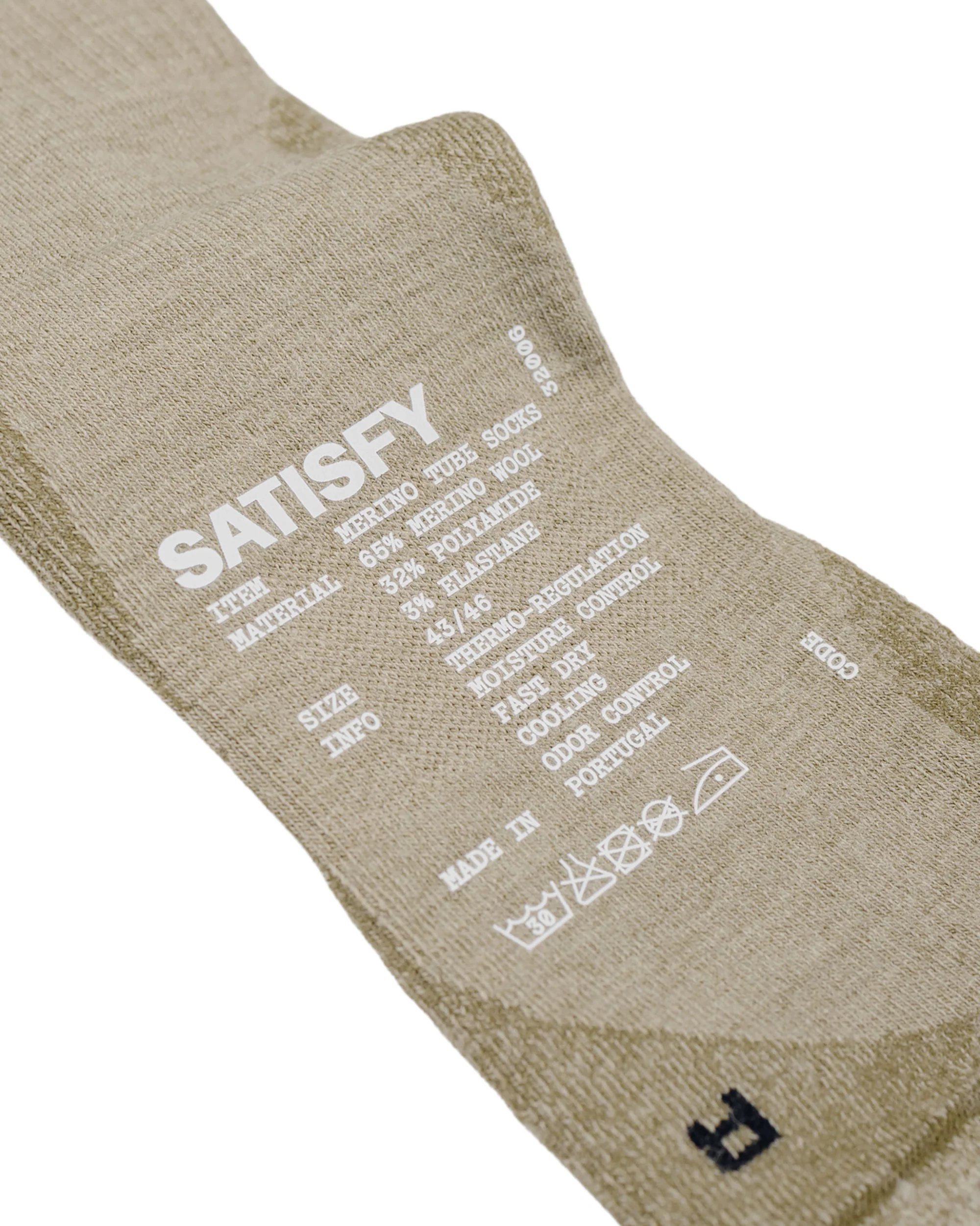 SATISFY Merino Nylon Tube Socks Tie Dye Covert Green - Image 3