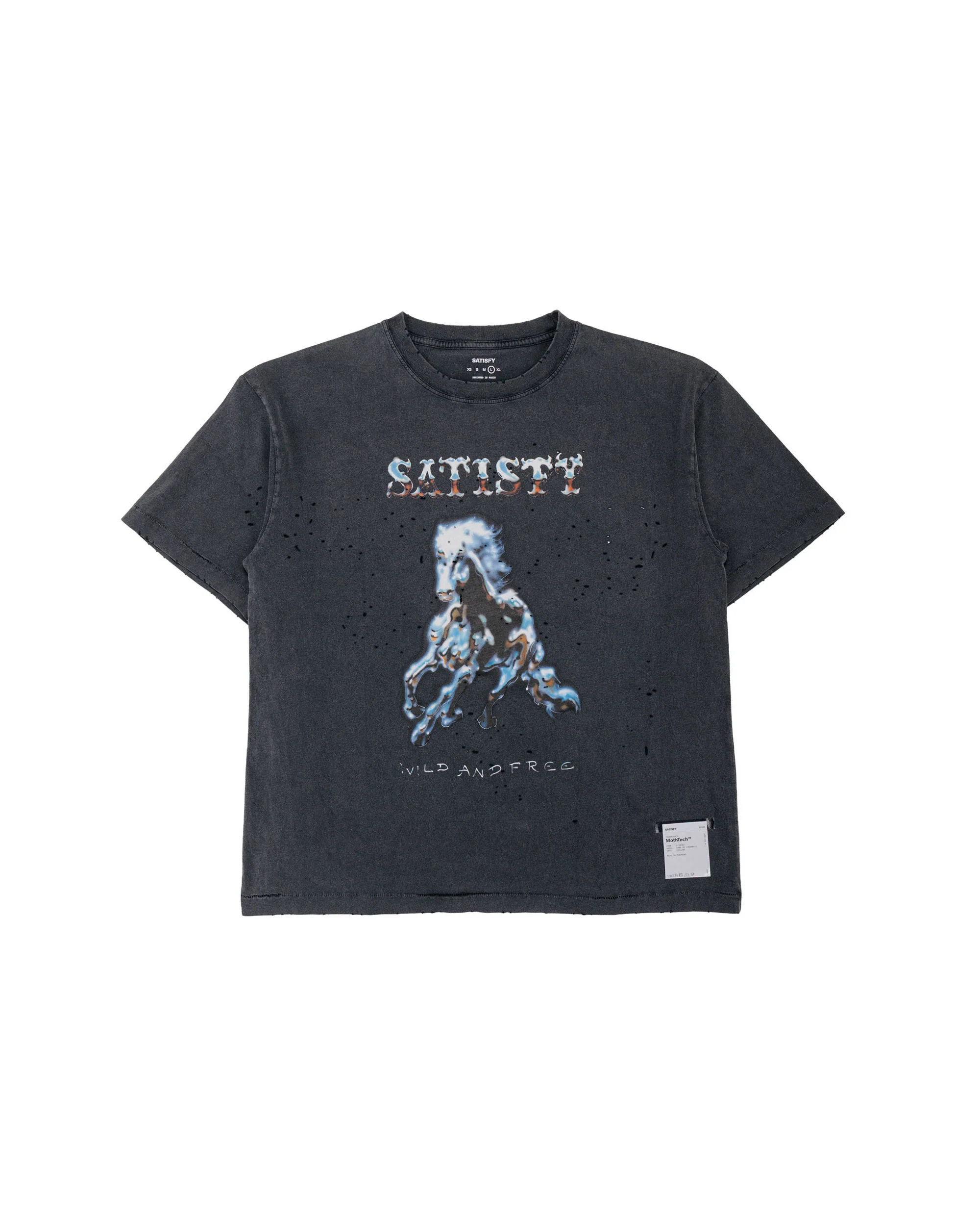 SATISFY MothTech T-Shirt Aged Black
