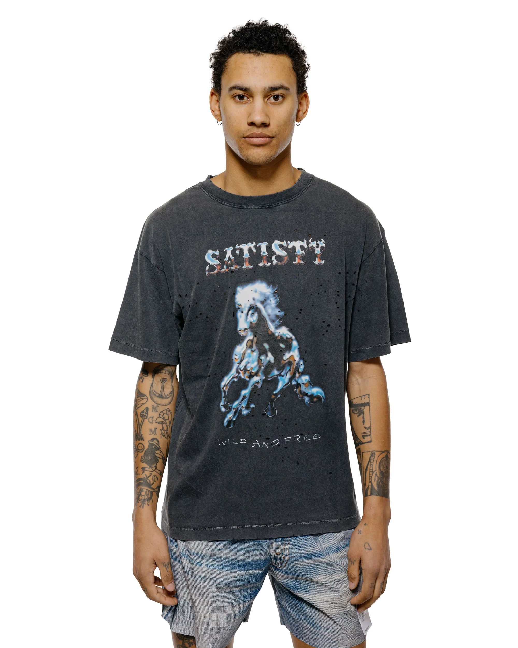 SATISFY MothTech T-Shirt Aged Black - Image 2