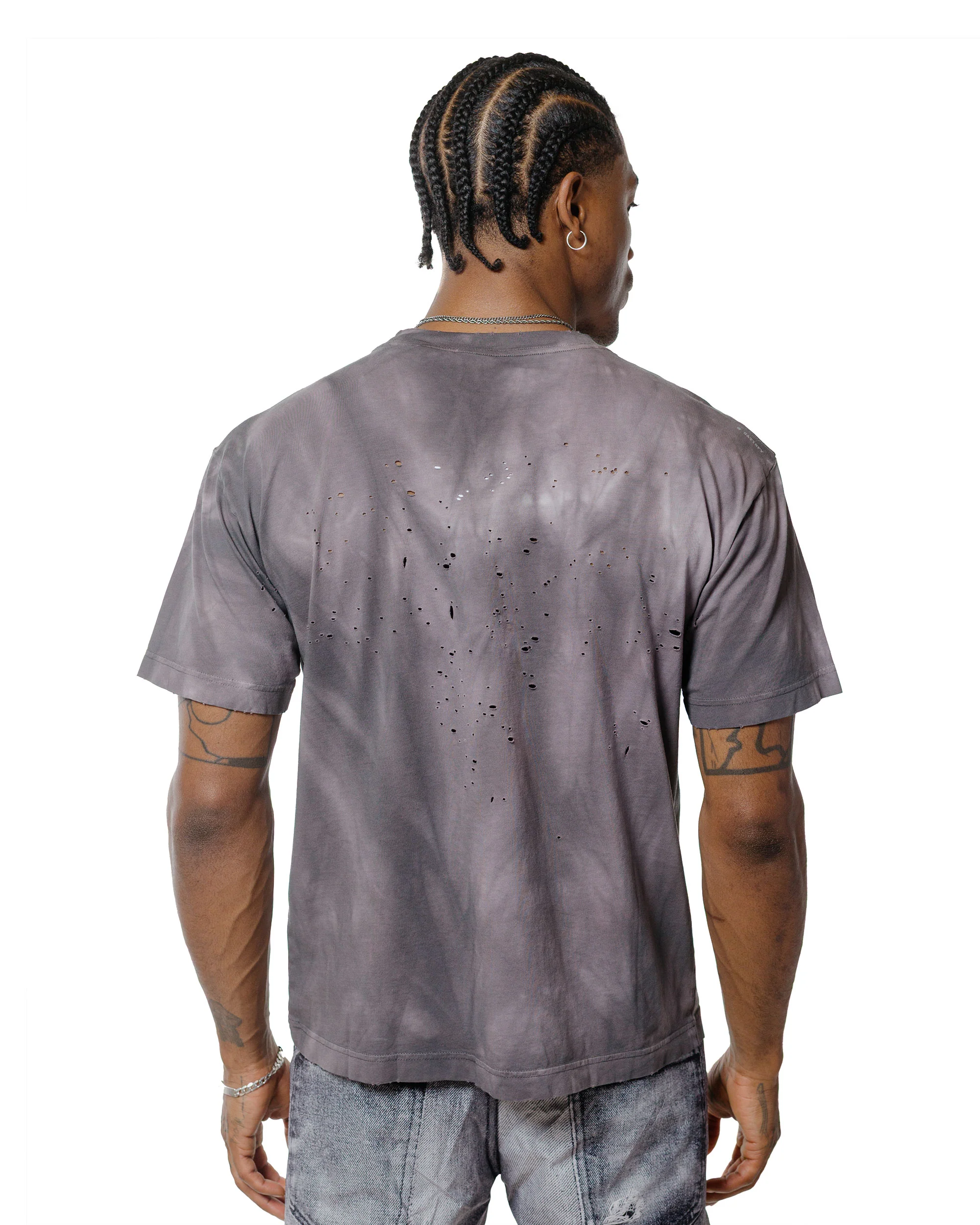 SATISFY MothTech T-Shirt Sun Bleached Shark - Image 3