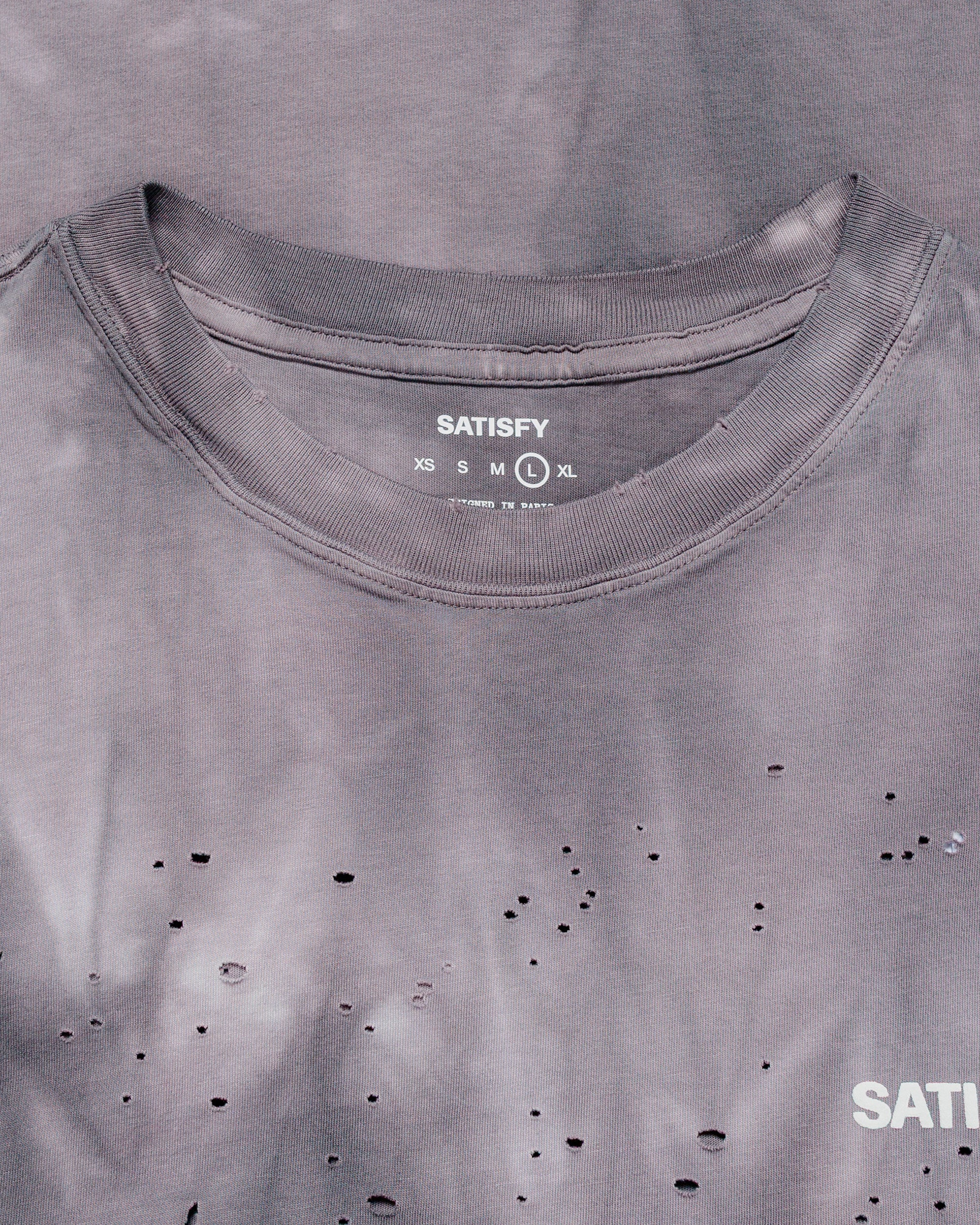 SATISFY MothTech T-Shirt Sun Bleached Shark - Image 5