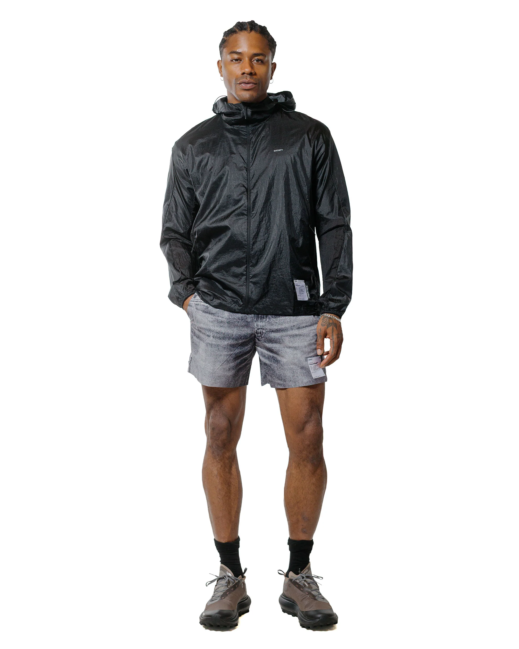 SATISFY Pertex Diamond Fuse Windbreaker Black - Image 4