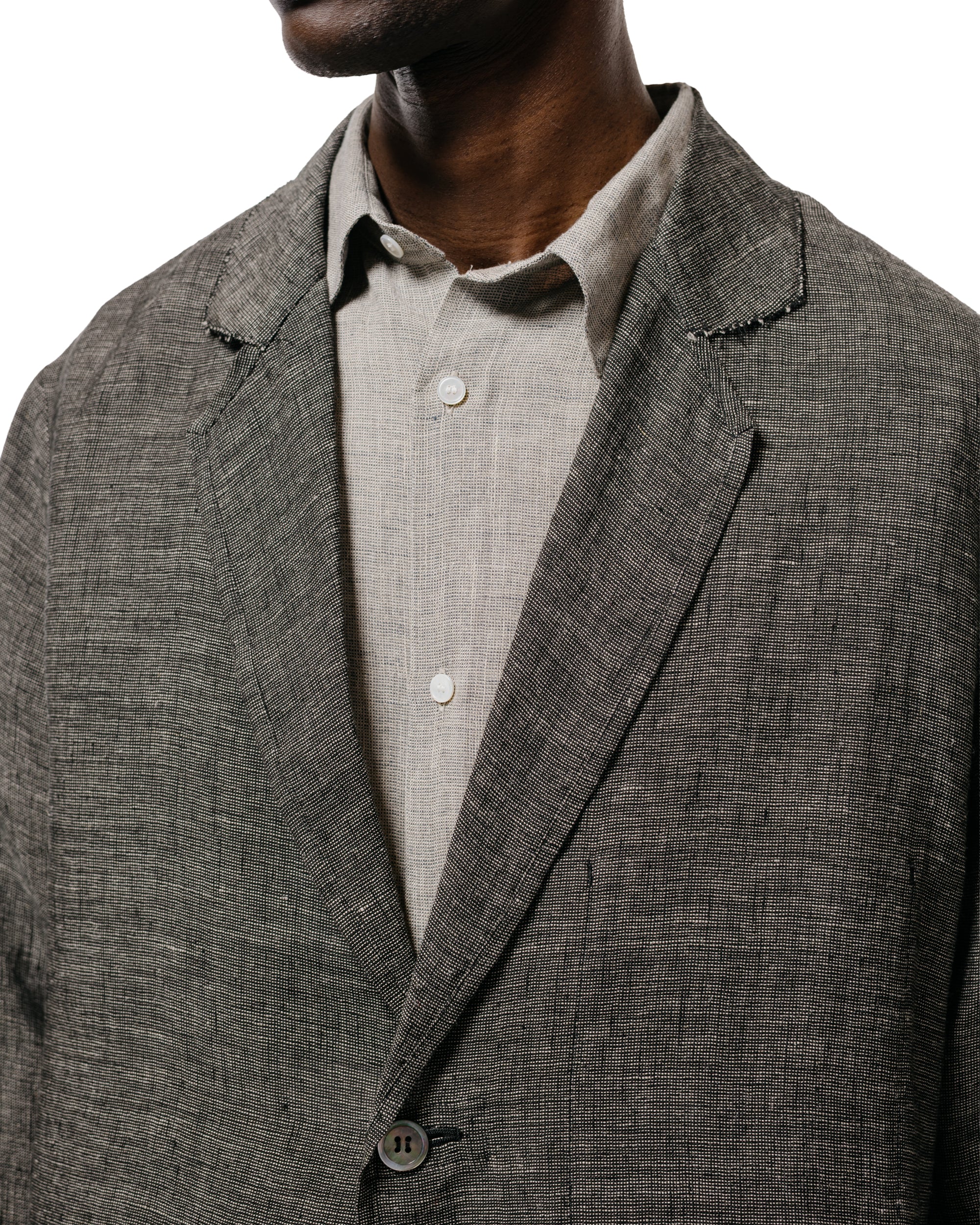 Seya. Nam Ou Zero Jacket/Linen Mesh Black Mix - Image 3