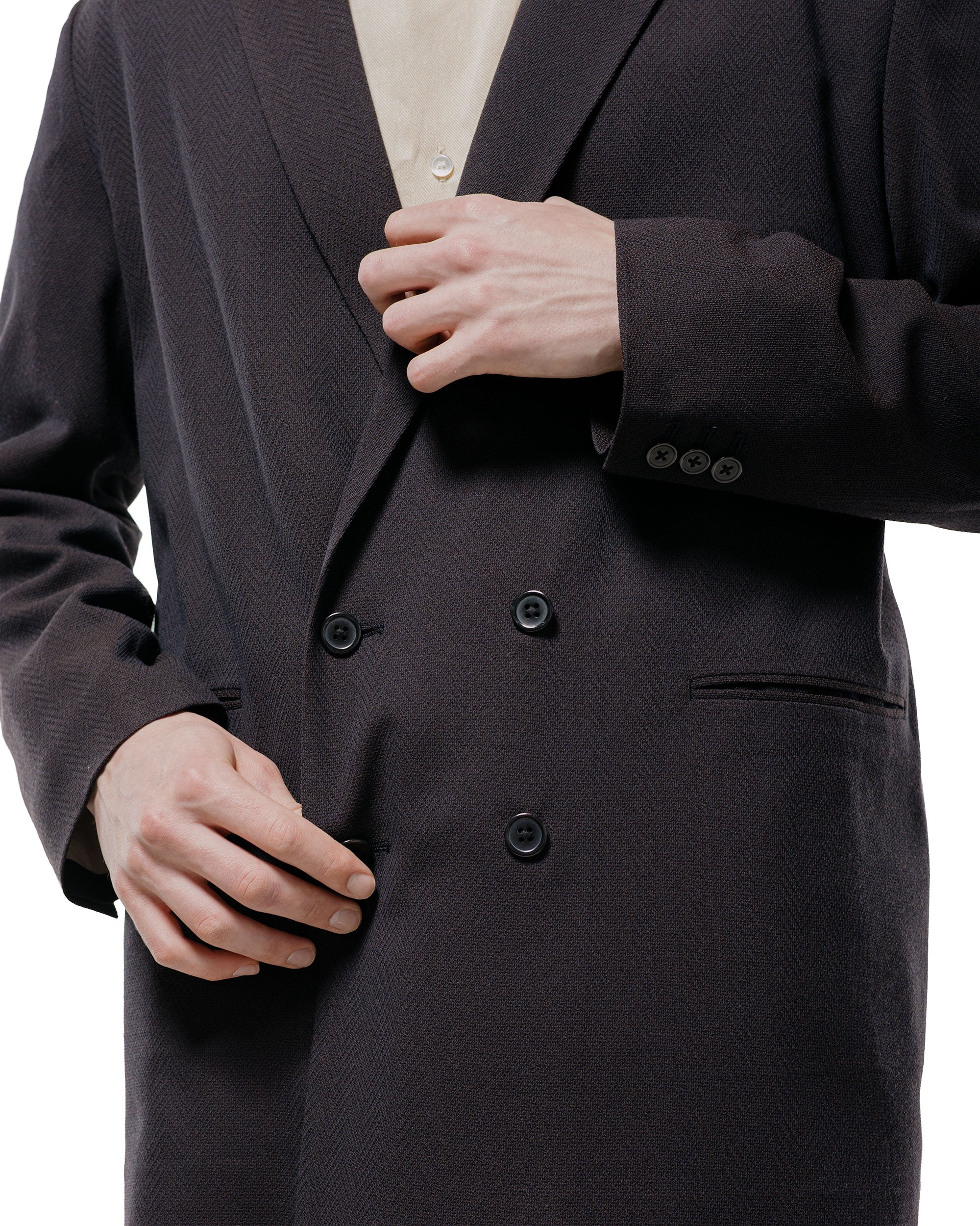 Seya. Travel Tailored Jacket/Summer Herringbone Mud Indigo - Image 3
