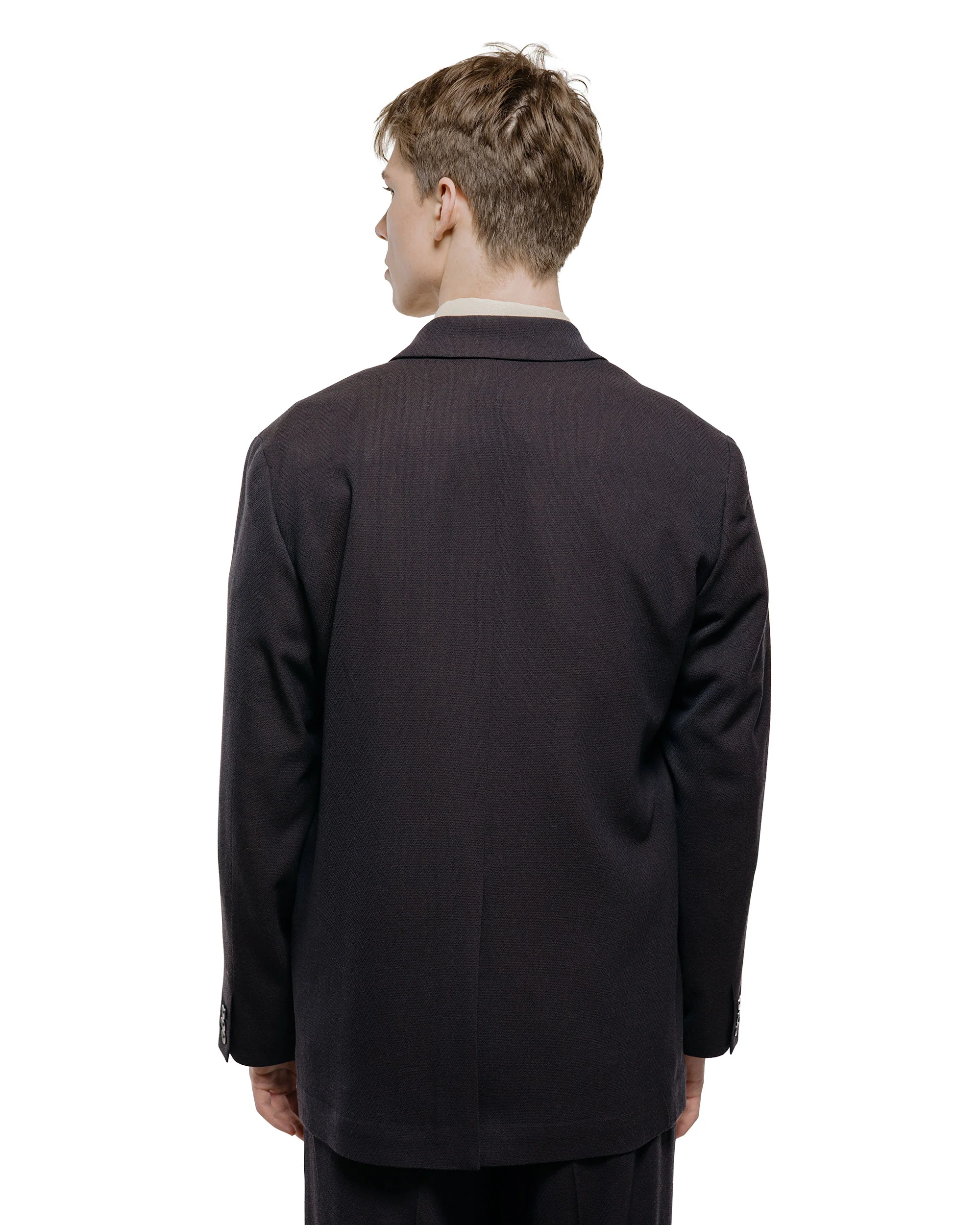 Seya. Travel Tailored Jacket/Summer Herringbone Mud Indigo - Image 4