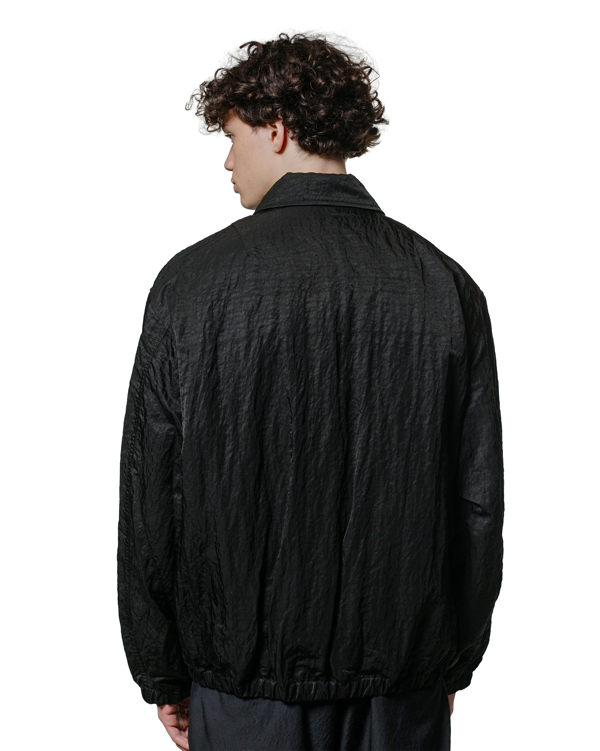 ssstein Bio Washed Nylon Oversized Fight Jacket Black - Image 3