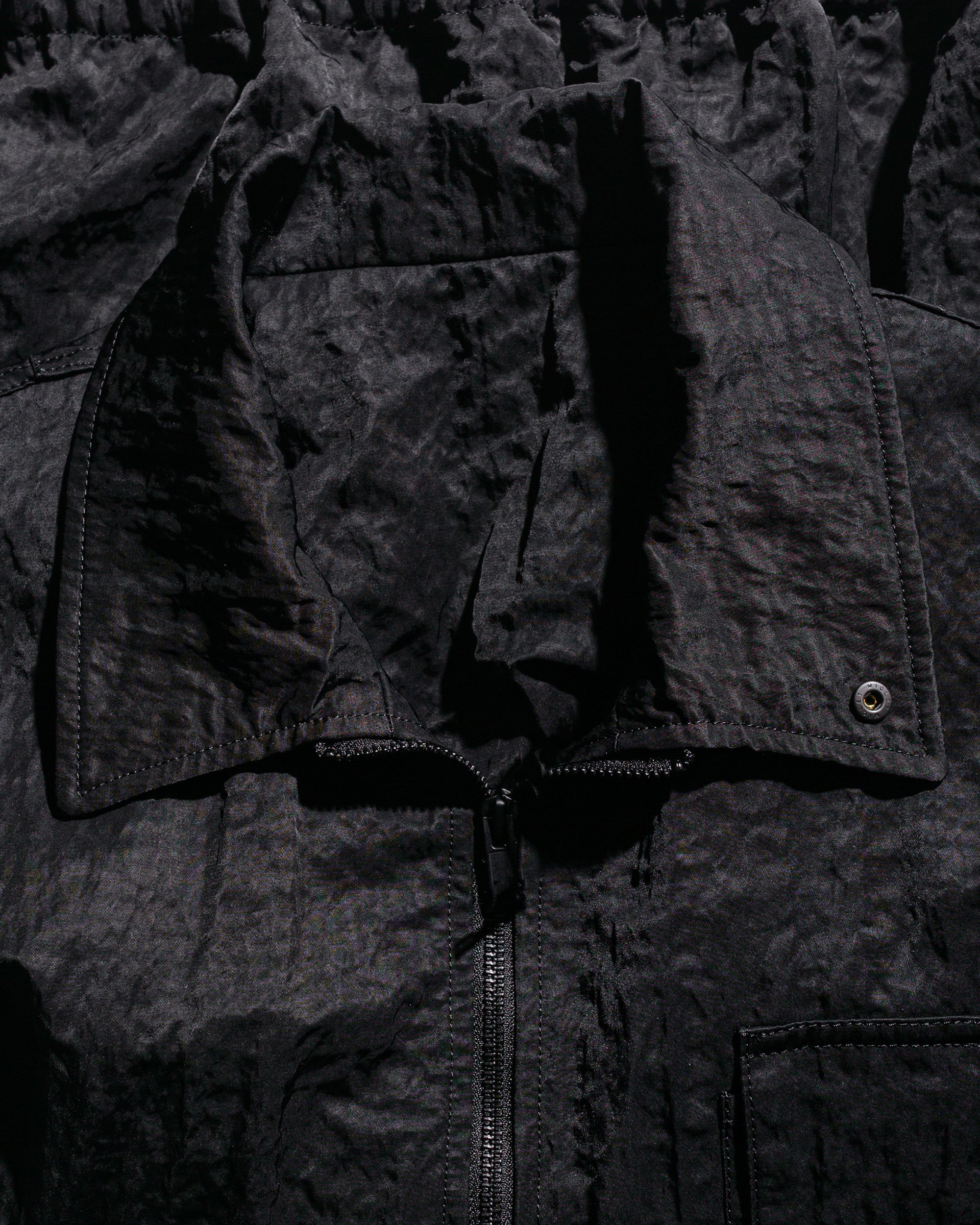 ssstein Bio Washed Nylon Oversized Fight Jacket Black - Image 5
