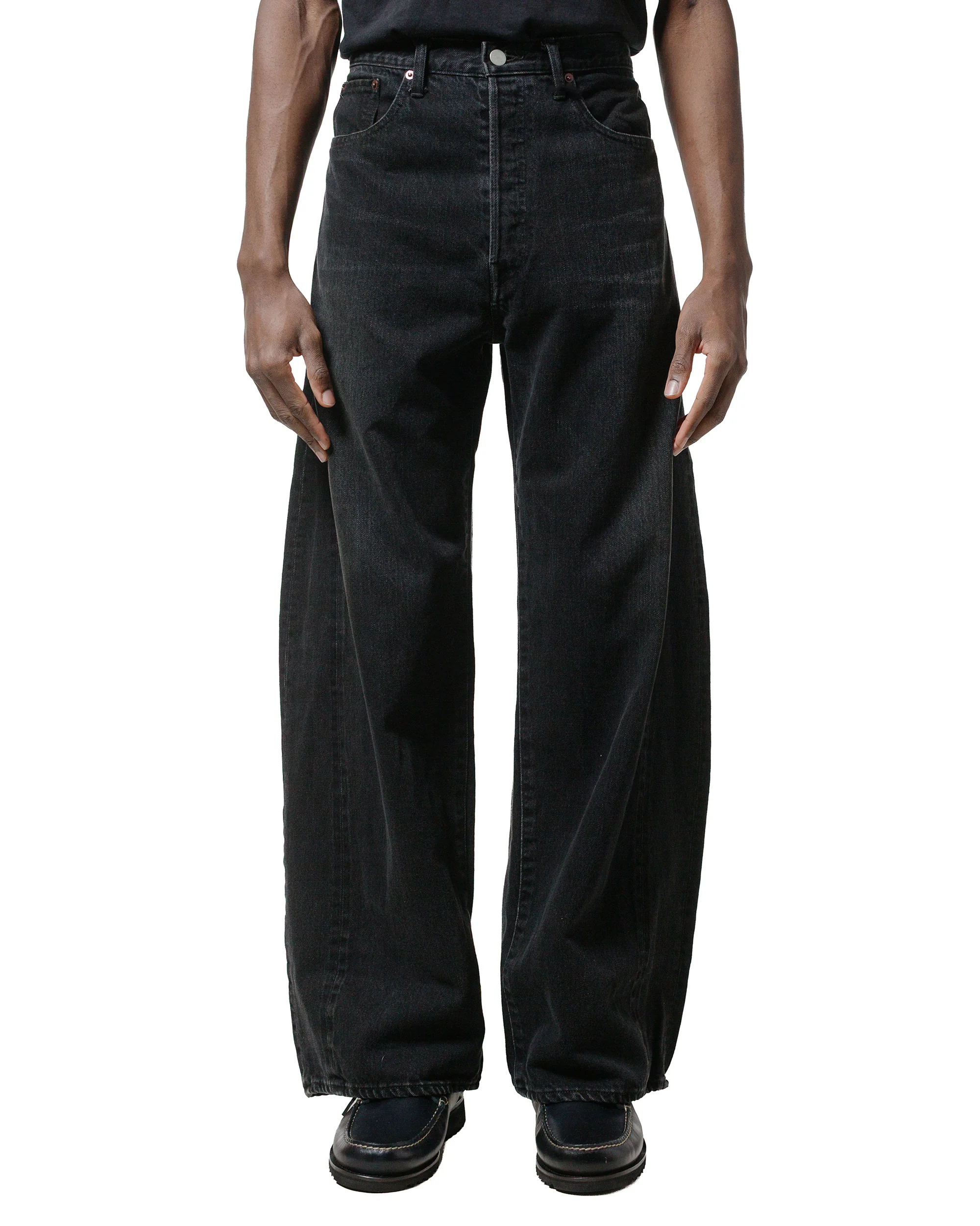 ssstein Deformation Wide Denim Jeans Black - Image 2