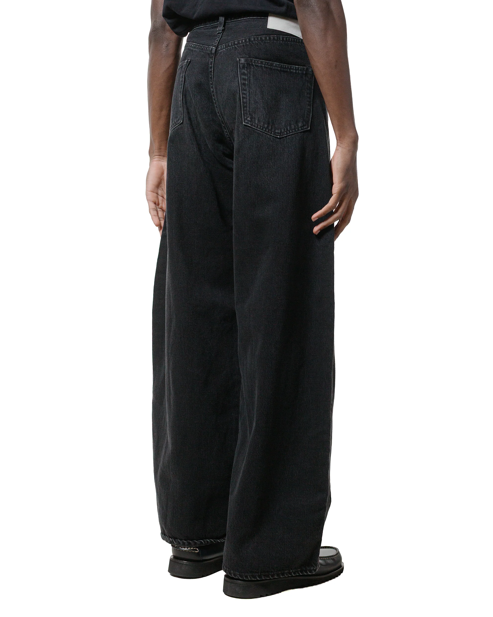 ssstein Deformation Wide Denim Jeans Black - Image 3