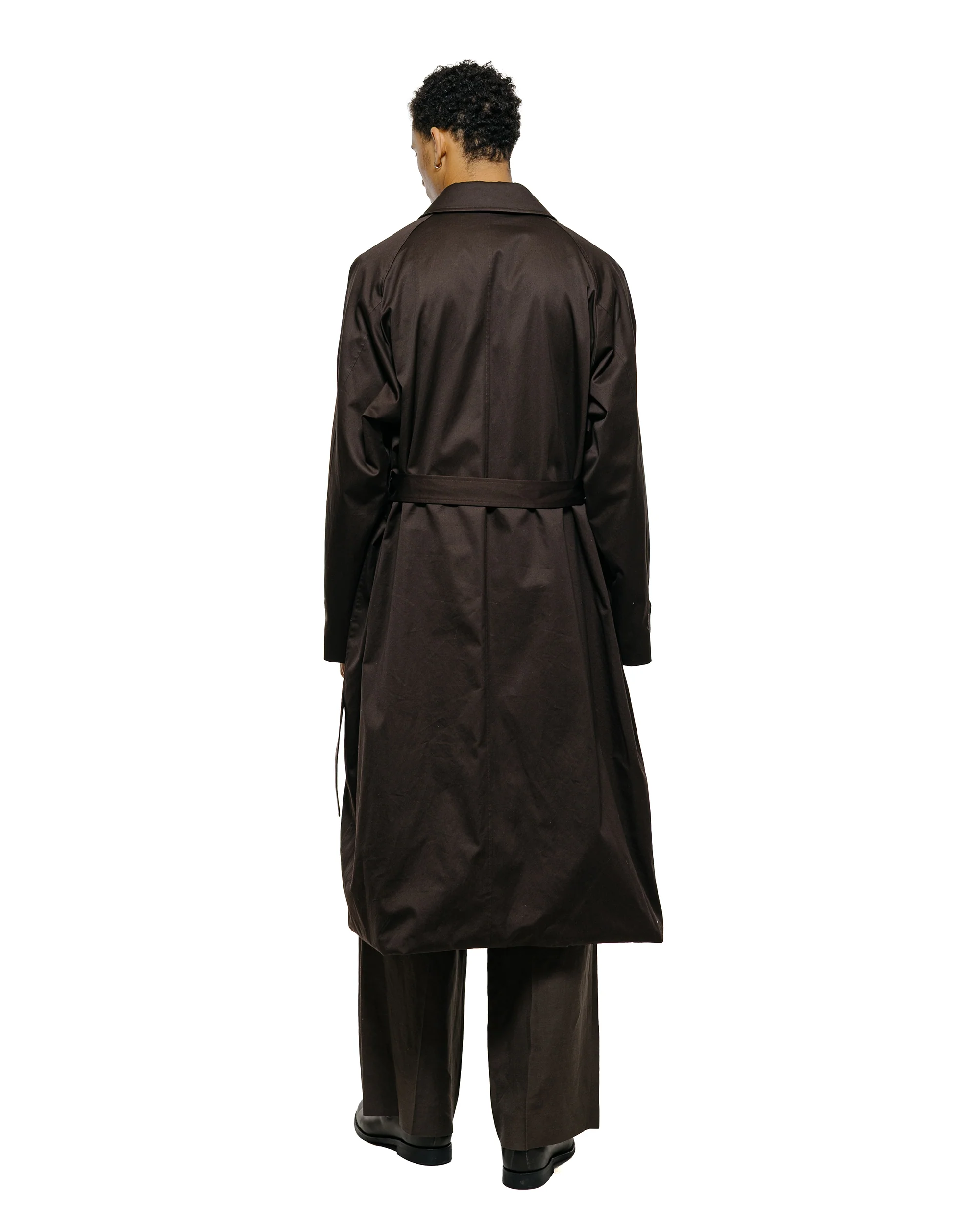 ssstein Oversized Layered Combination Coat Dark Brown - Image 5