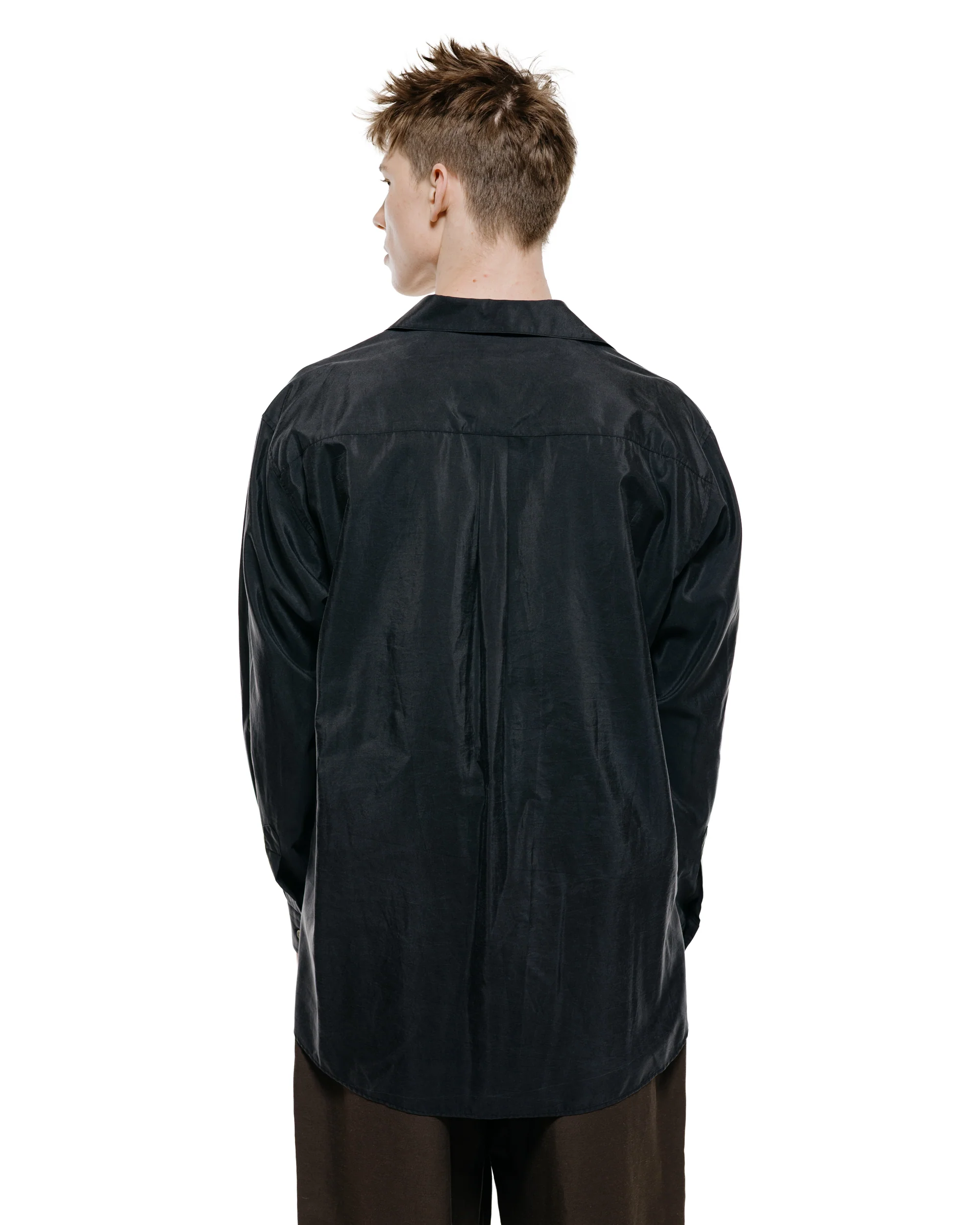 ssstein Silk Nylon Skipper Shirt Black - Image 3