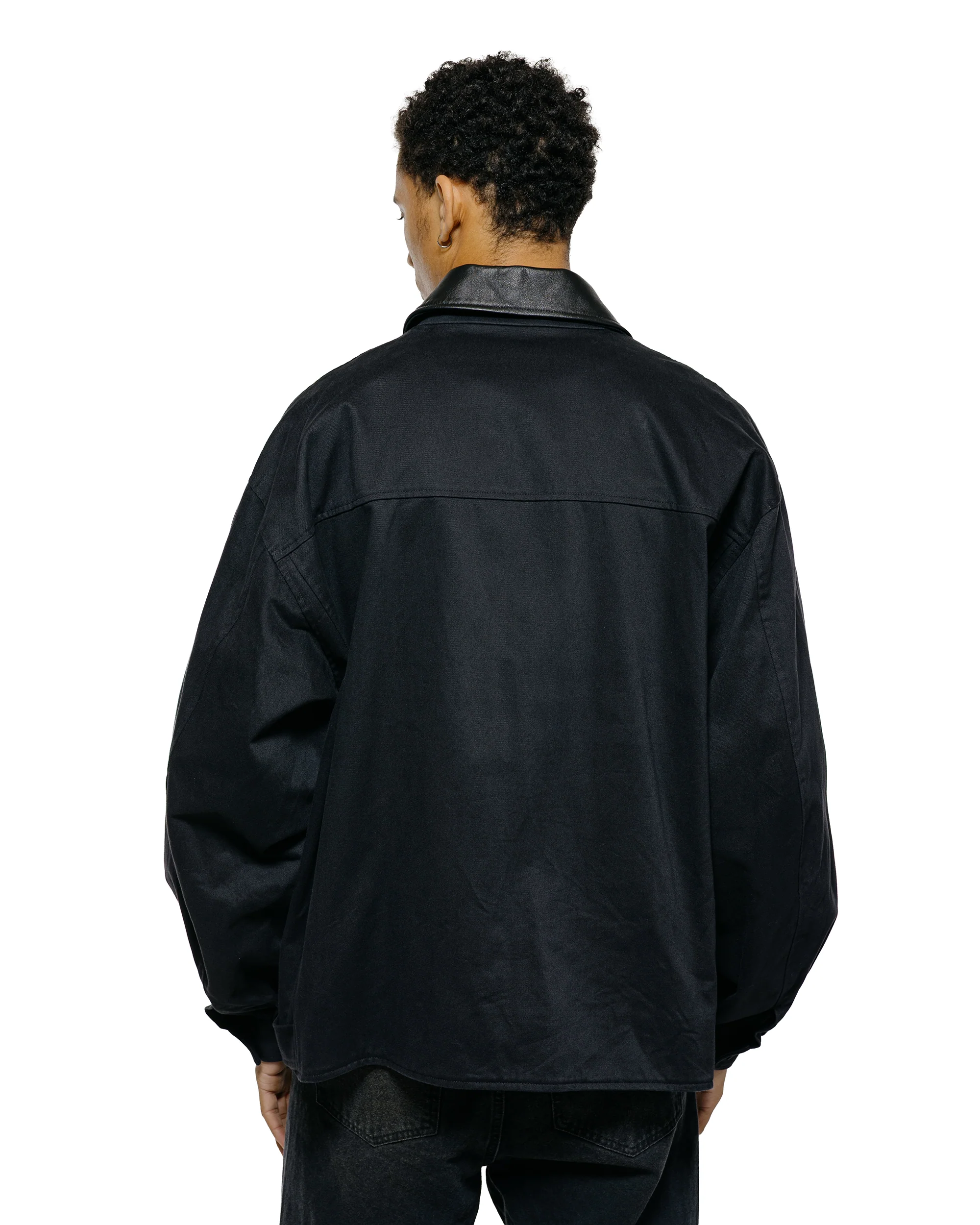 ssstein Sulfur Dyed Brushed Chino Zip Jacket Black - Image 3