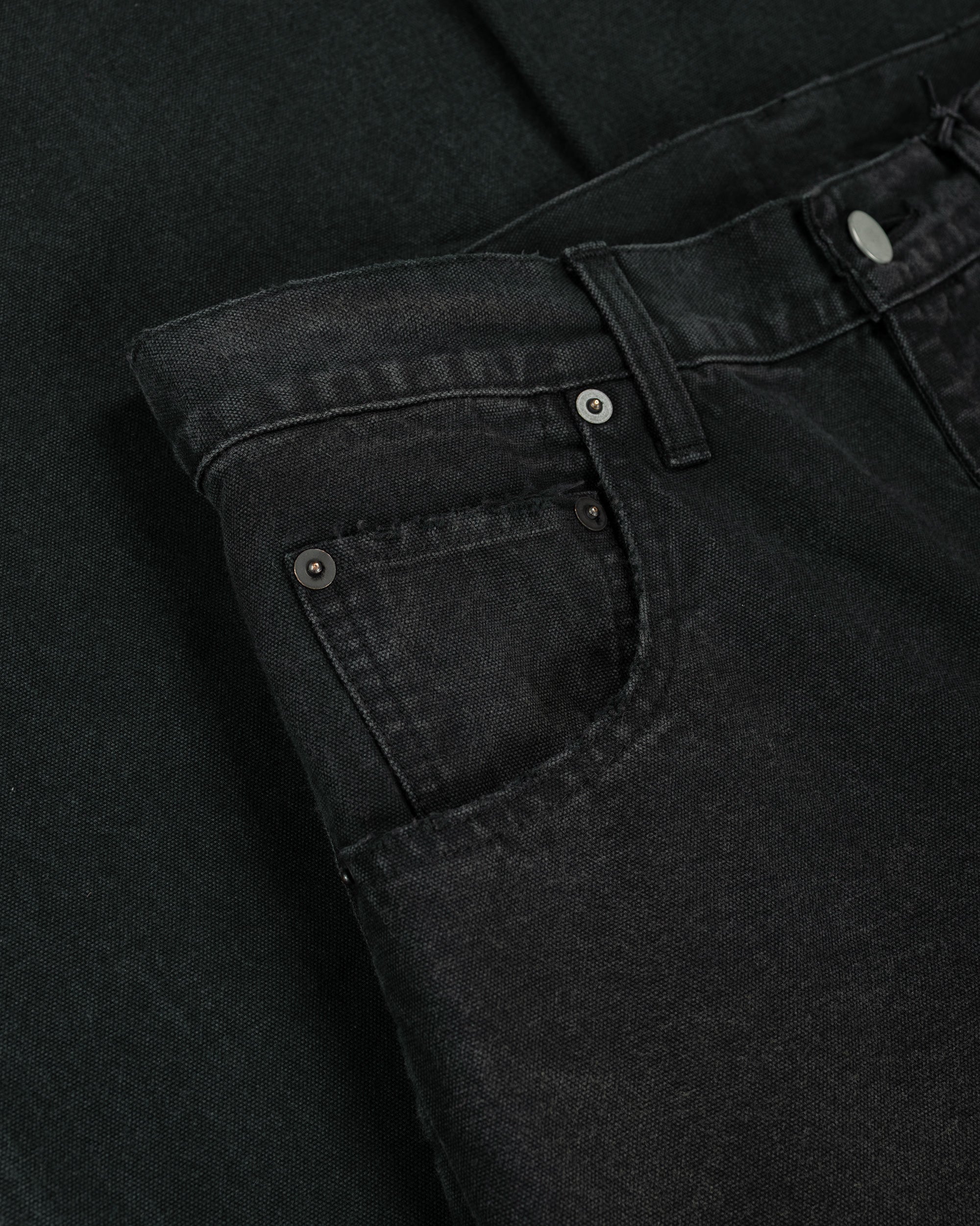 ssstein Sulfur Dyed Oxford Vintage Wide Pants Black - Image 5