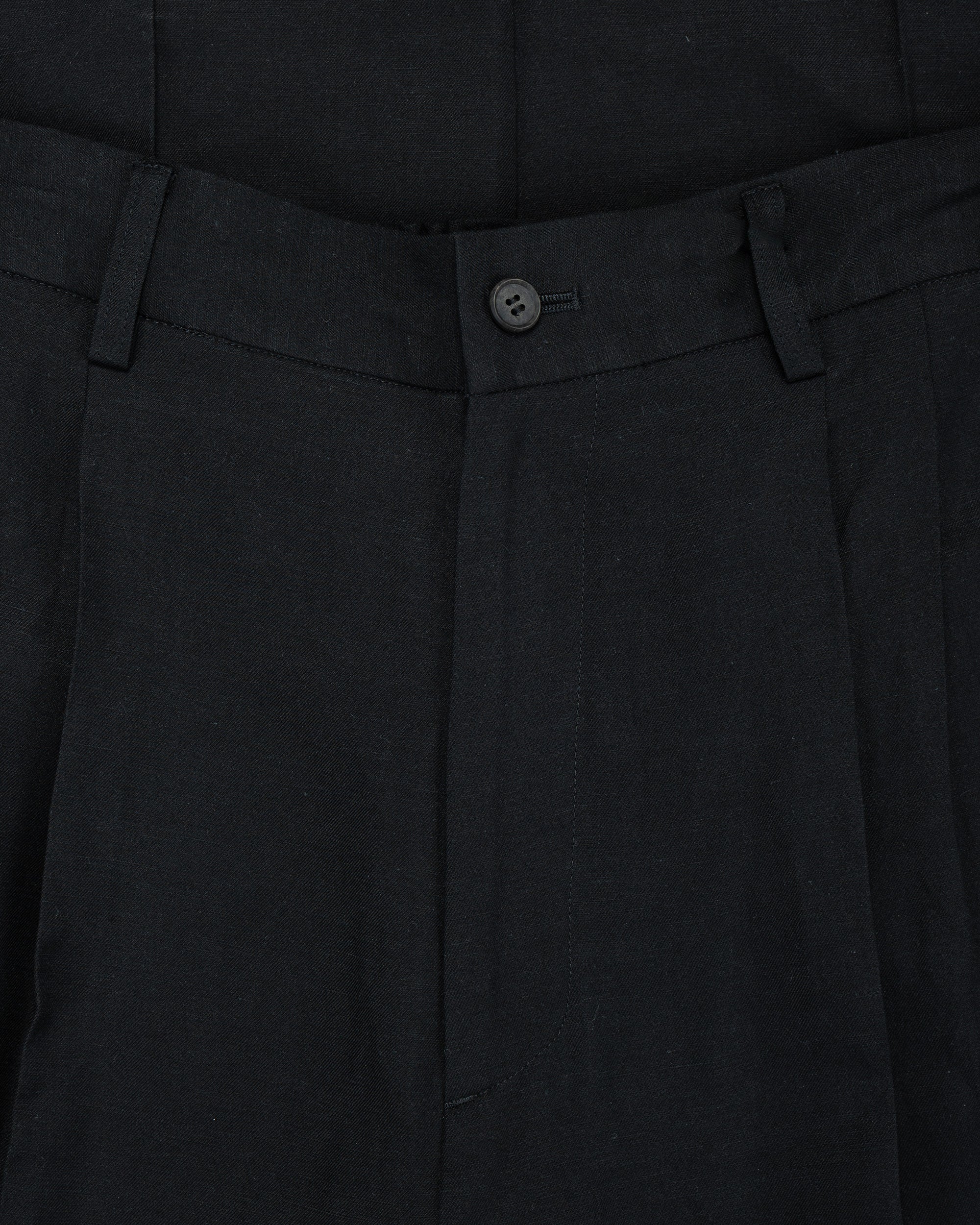 ssstein Viscose/Linen/Rayon Twill Easy Long Wide Trousers Black - Image 5