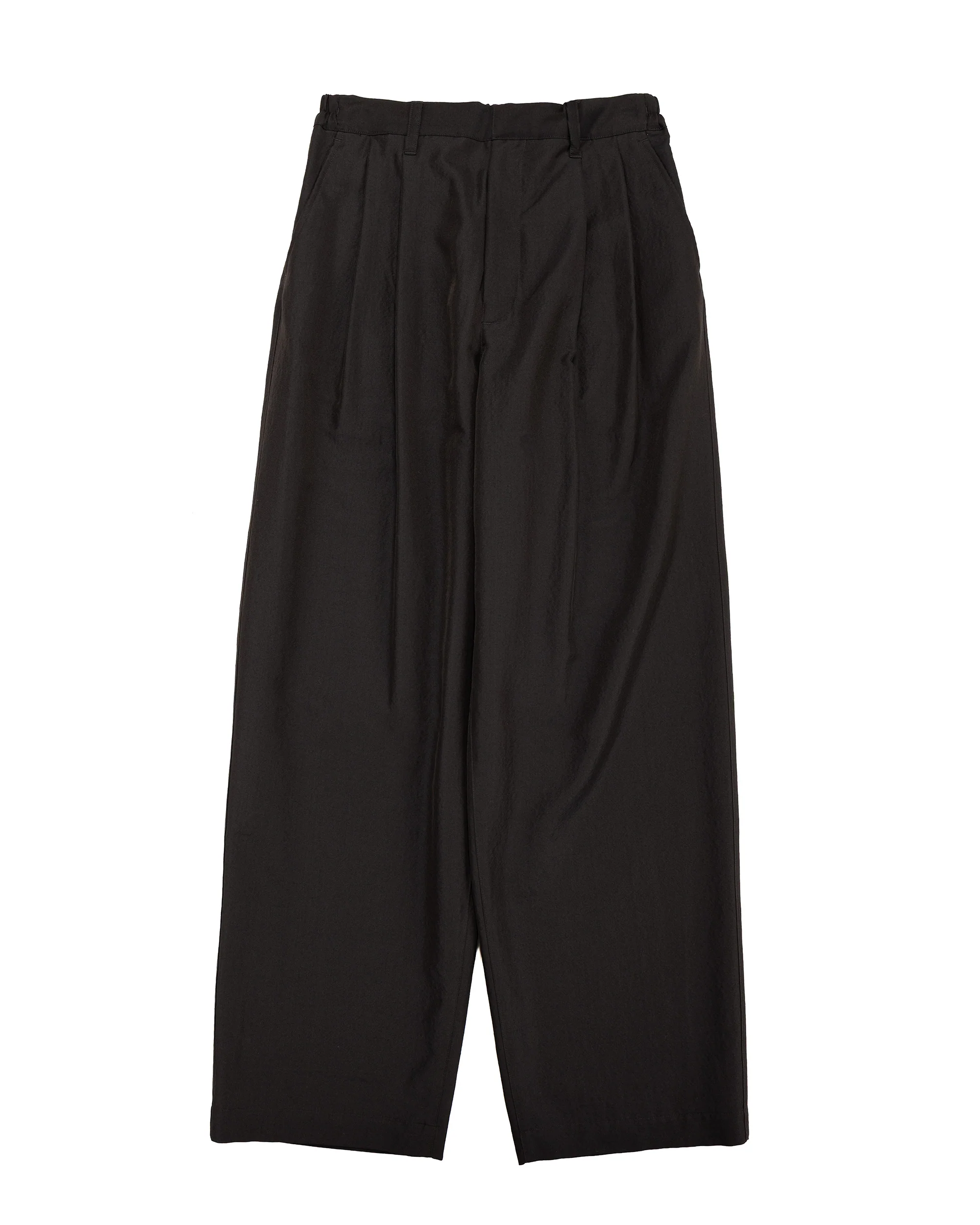 ssstein Wool Silk Wide Easy Trouser Dark Charcoal