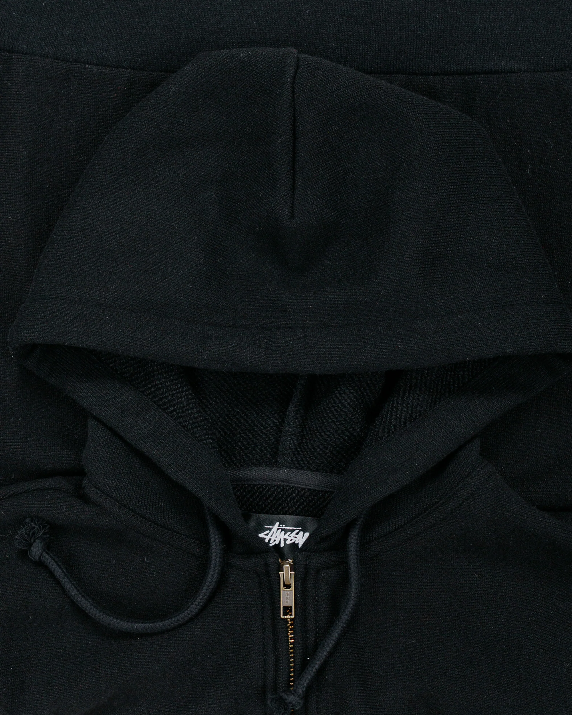 Stüssy Brass Zip Knit Hood Black - Image 5