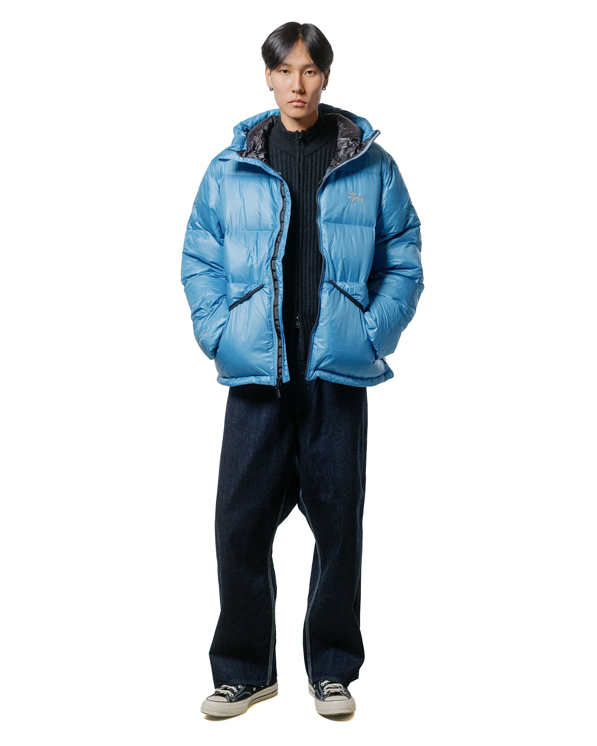 Stüssy Micro Ripstop Down Parka Sky Blue - Image 4