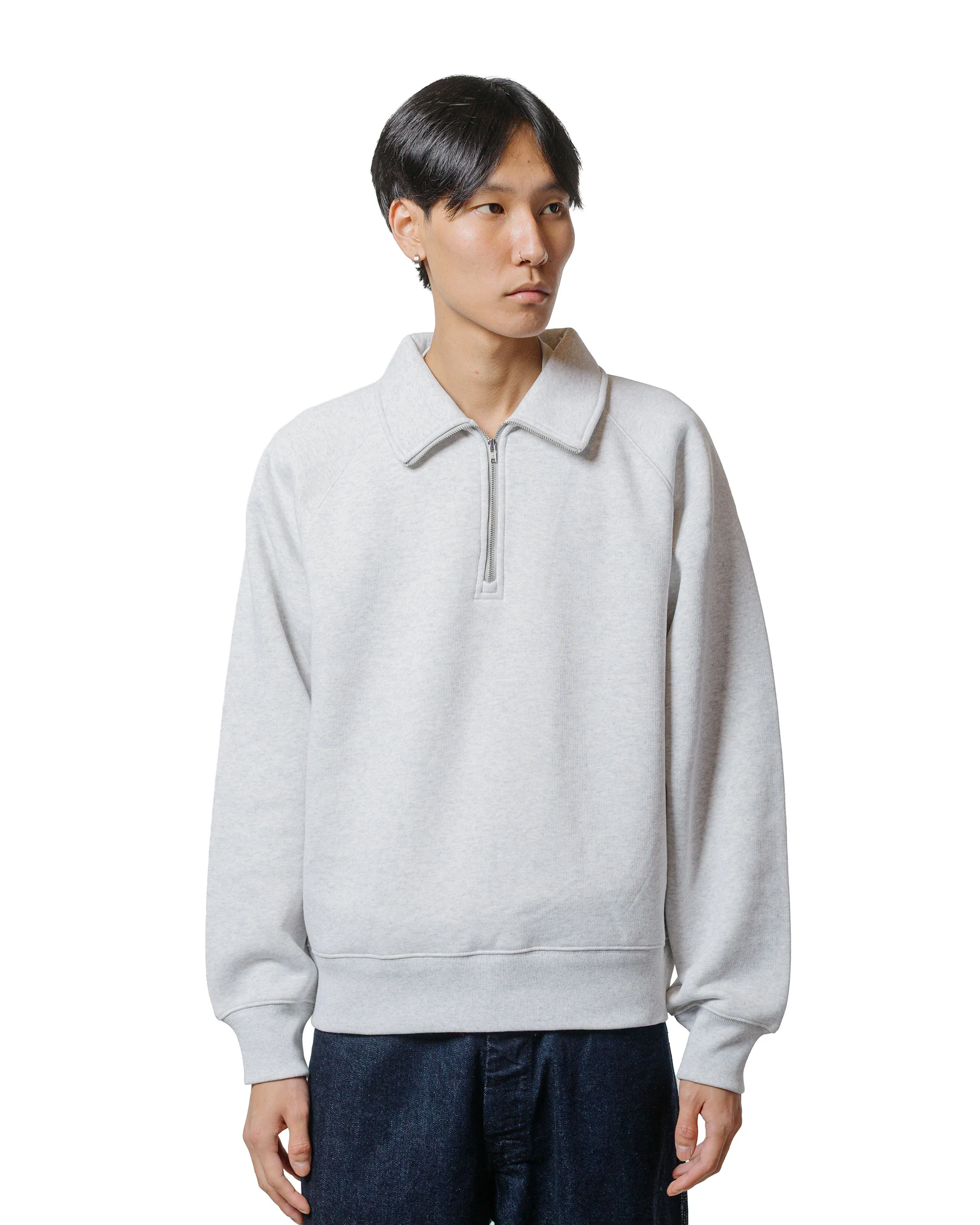Stüssy Relaxed Half Zip Ash Heather - Image 2