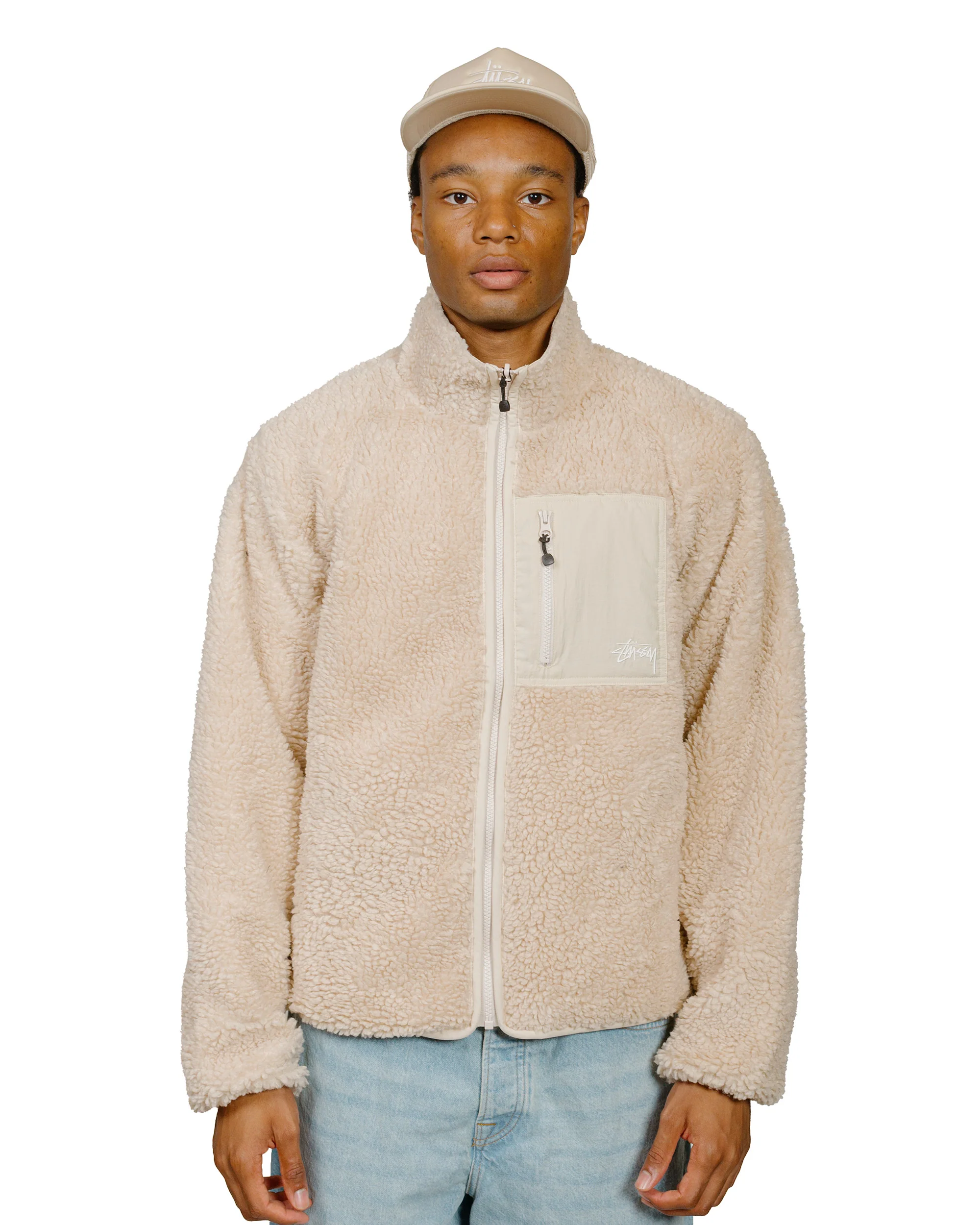 Stüssy Sherpa Reversible Jacket Natural - Image 3