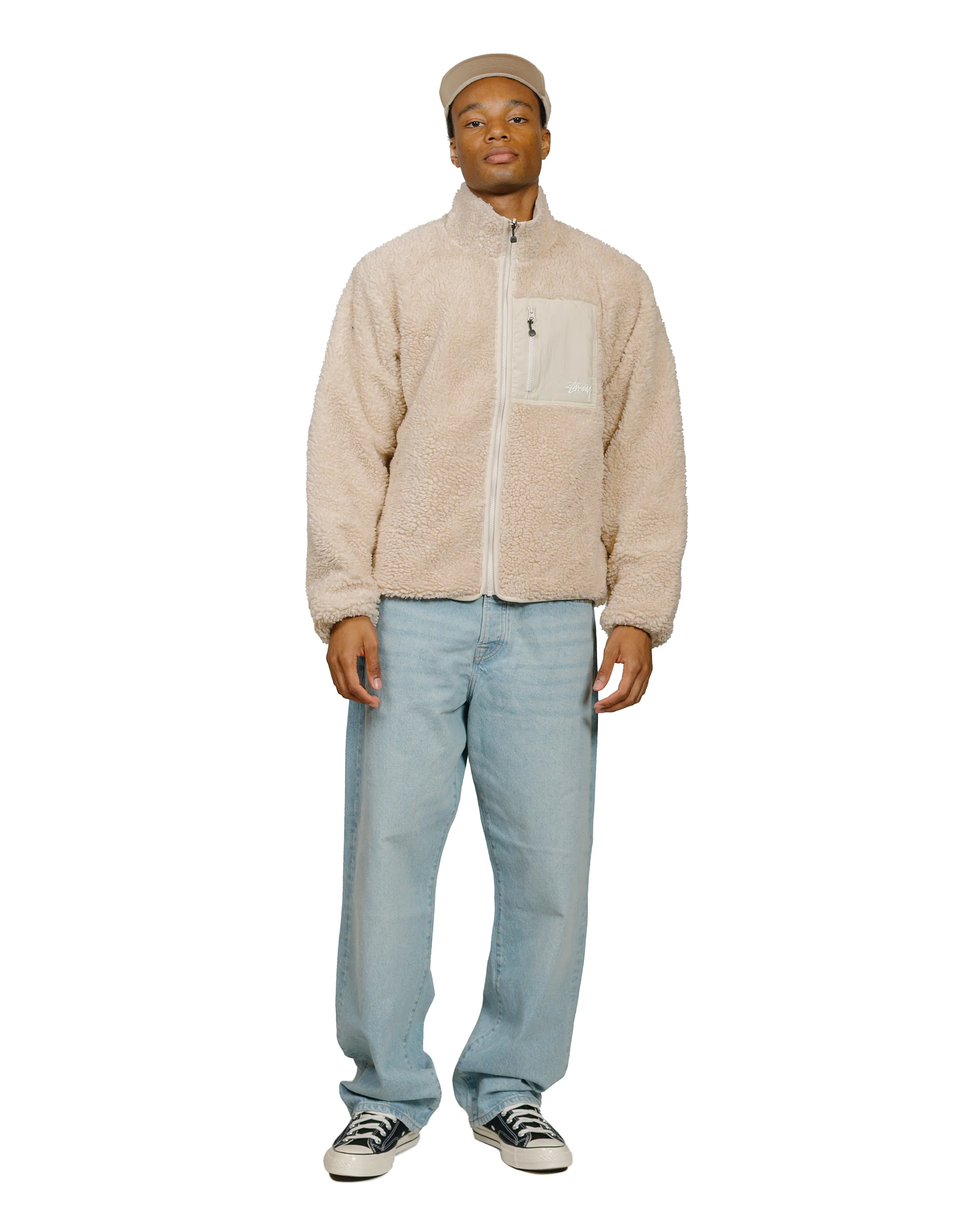 Stüssy Sherpa Reversible Jacket Natural - Image 5