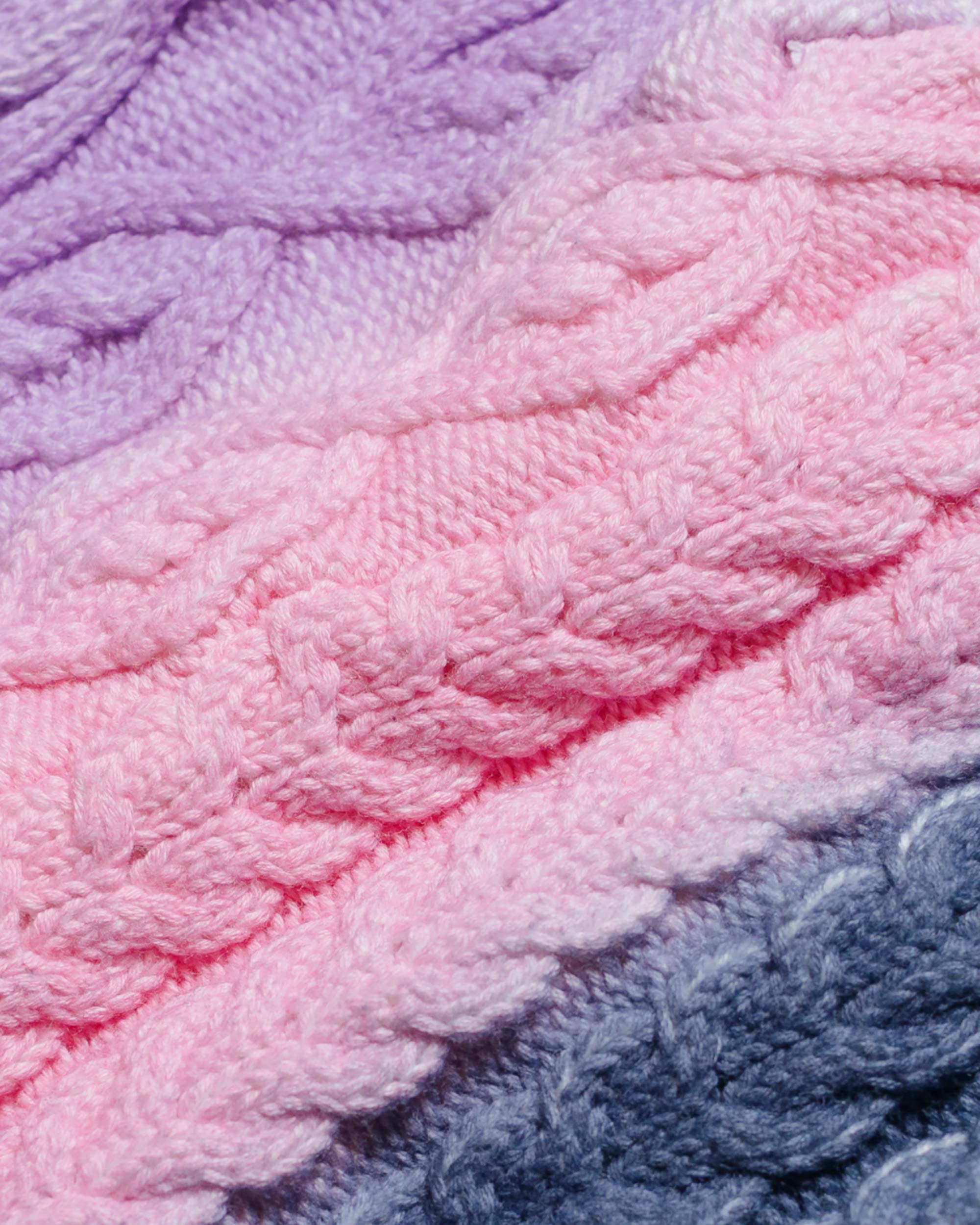 Stüssy Spray Multi Knit Beanie Purple Multi - Image 2