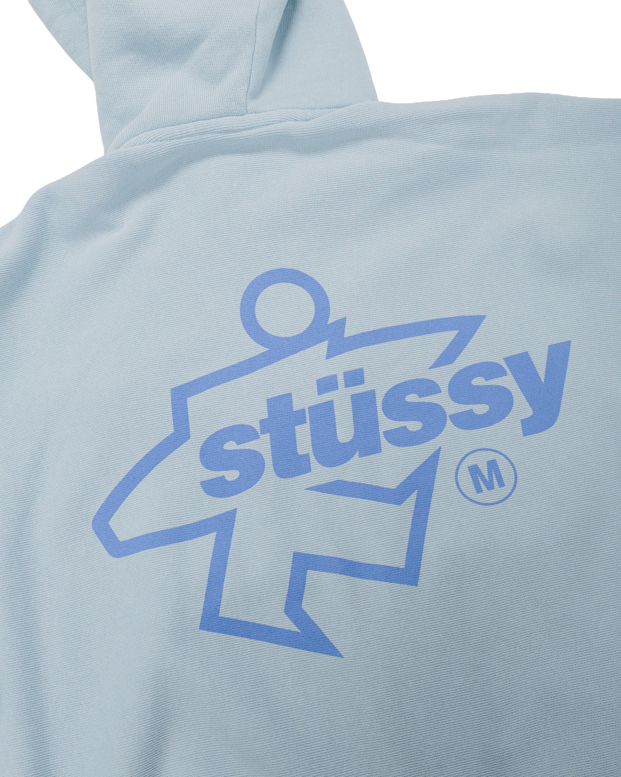 Stüssy Surf Size Garment Dyed Zip Hoodie Sky Blue - Image 4