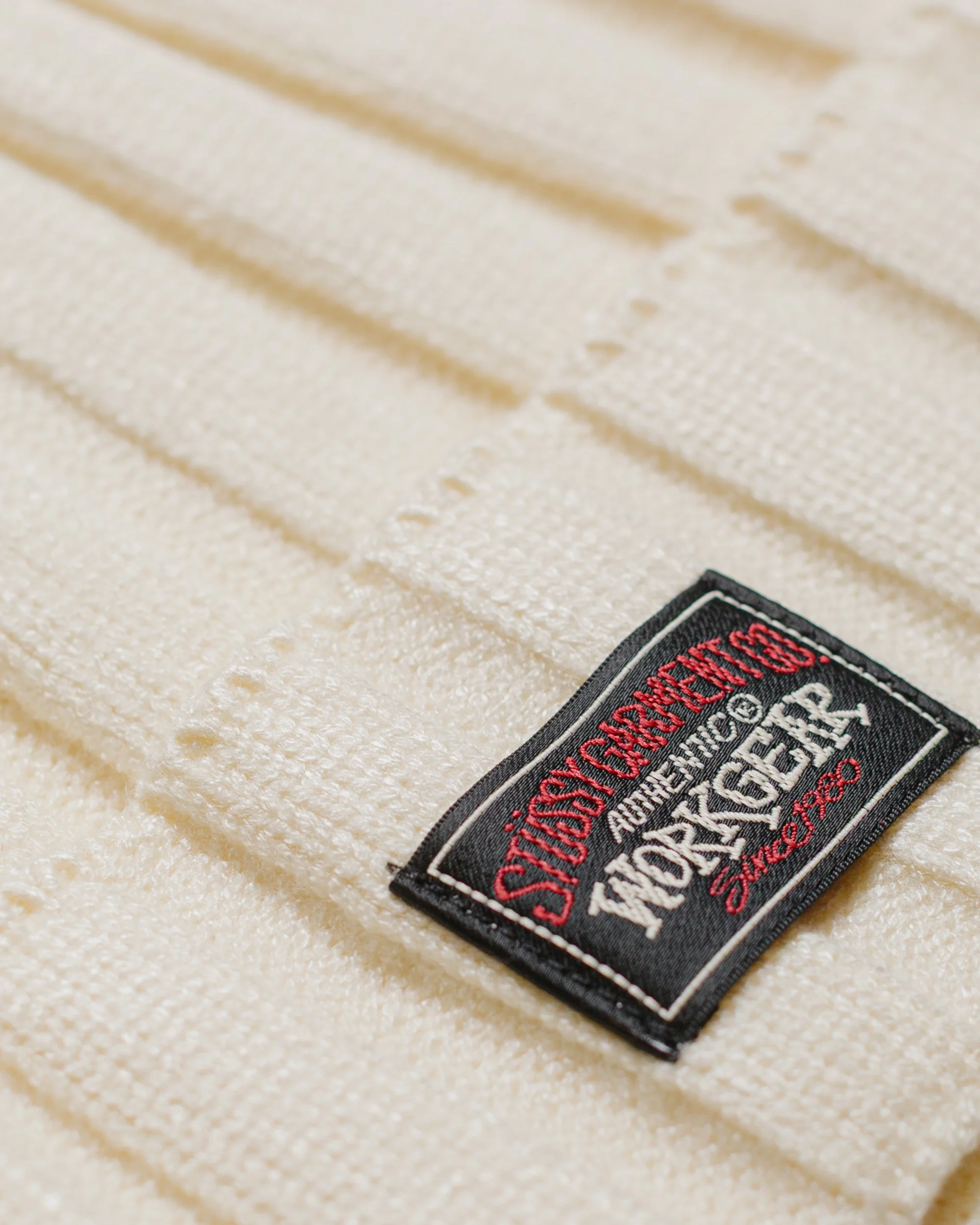 Stüssy Workwear Cuff Beanie Ivory - Image 2