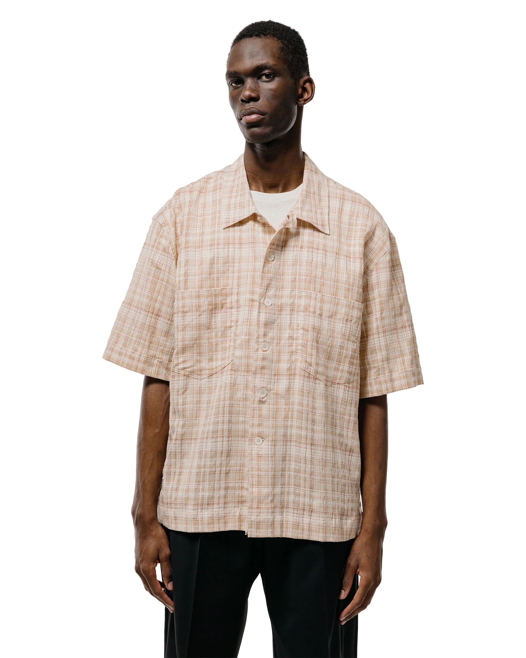 Sunflower Adam Check Shirt 150 Sand - Image 2