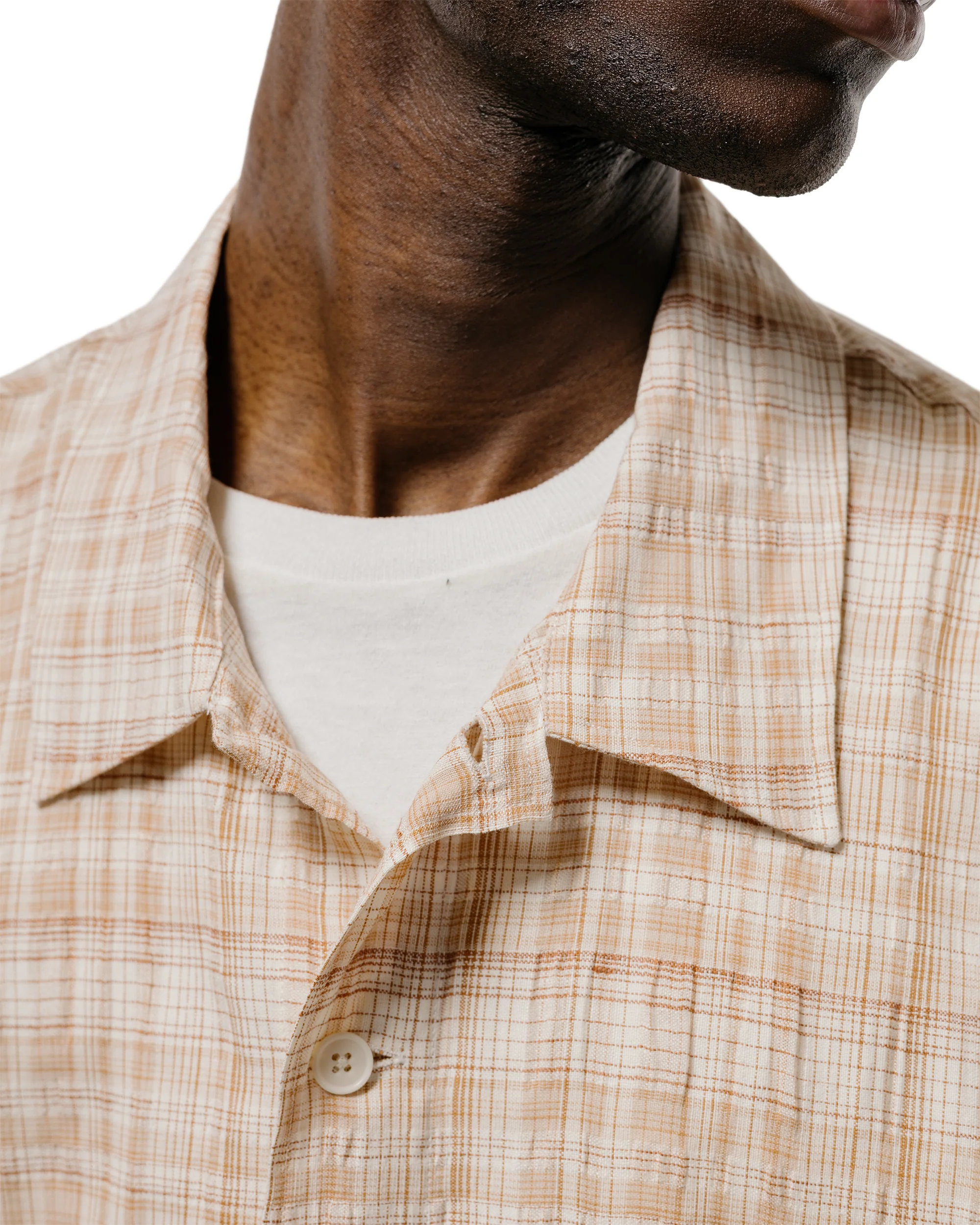 Sunflower Adam Check Shirt 150 Sand - Image 3