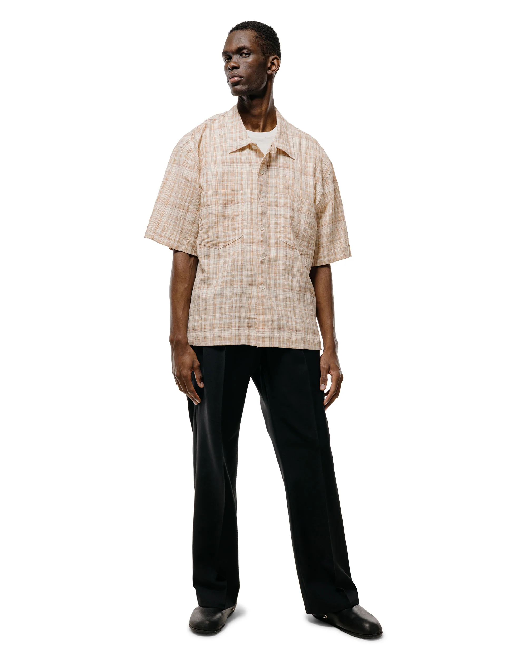 Sunflower Adam Check Shirt 150 Sand - Image 5