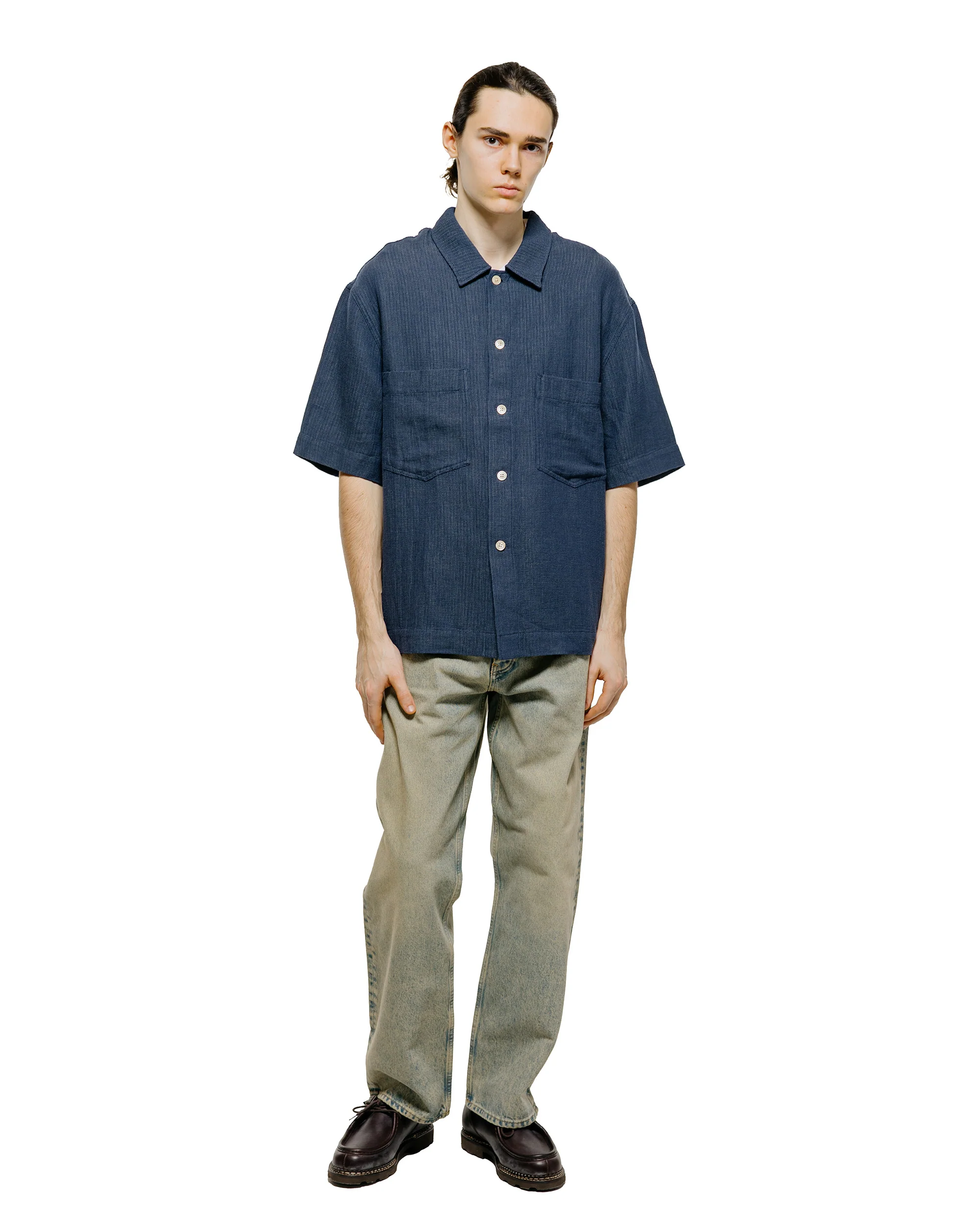 Sunflower Adam Shirt 200 Navy - Image 4