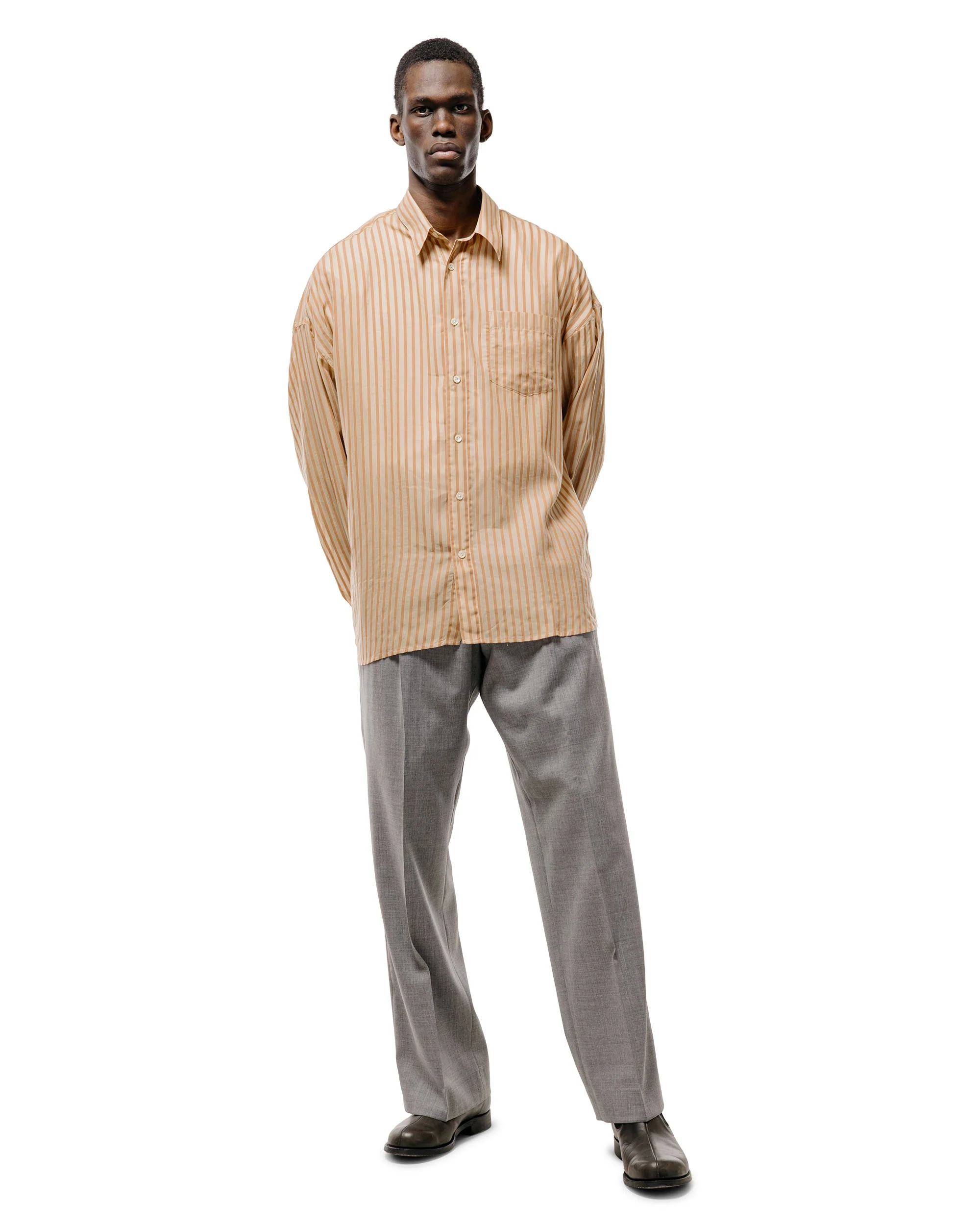 Sunflower Stable Shirt 170 Brown Stripe - Image 5
