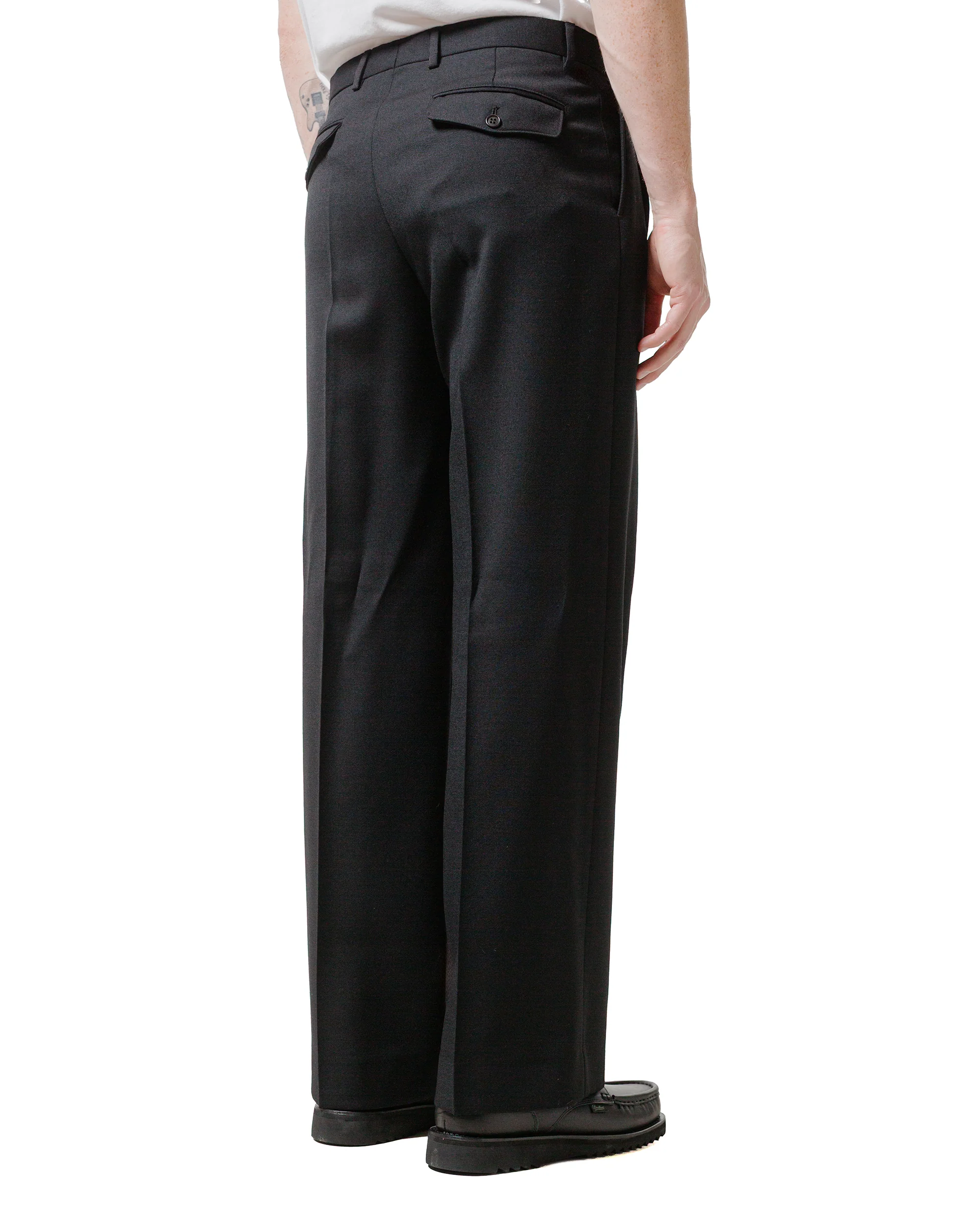 Sunflower Wide Pleated Trouser Black - Image 3