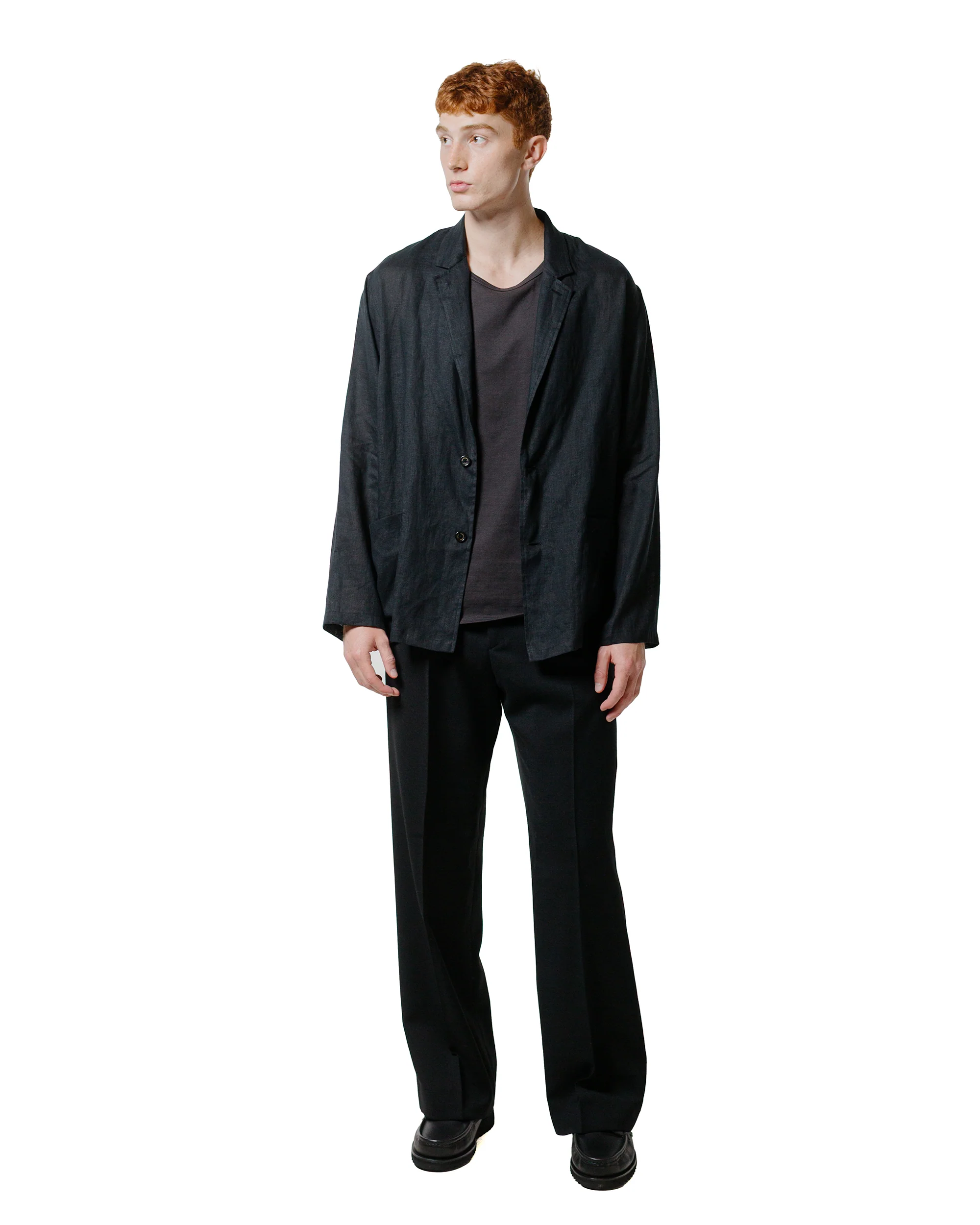 Sunflower Wide Pleated Trouser Black - Image 4