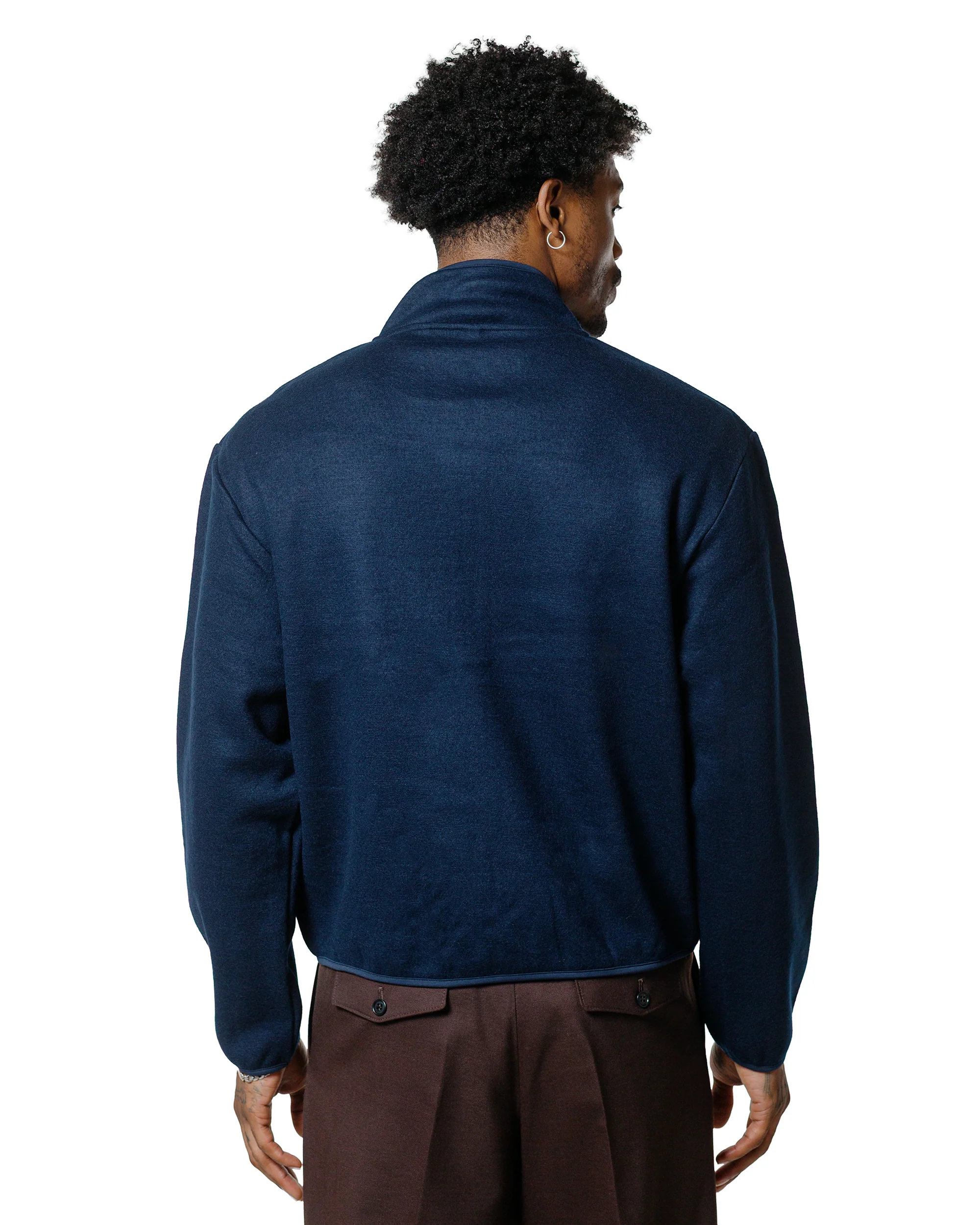 Sunflower Wool Half Zip Navy - Image 3