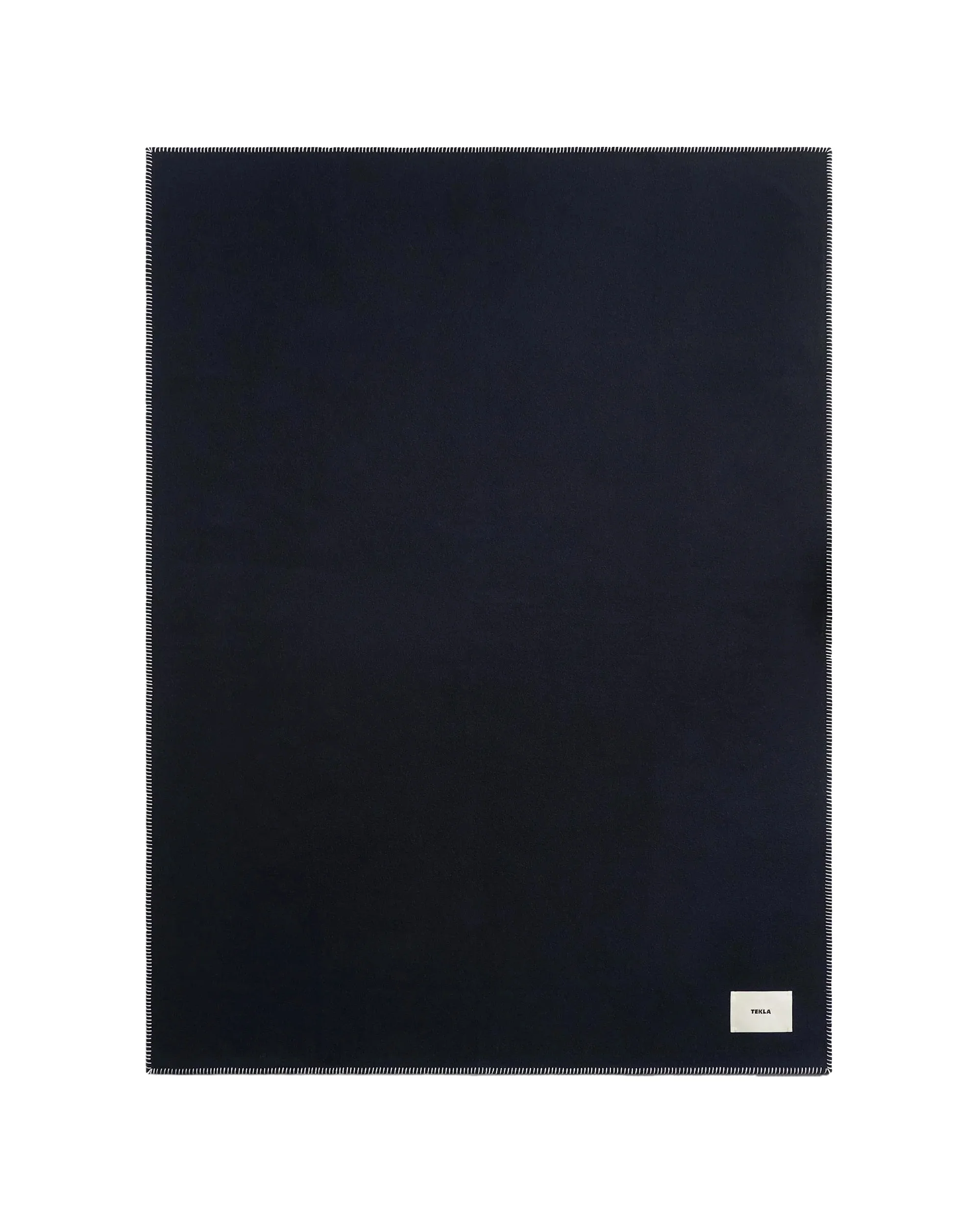Tekla Lambswool Blanket Dusk Blue - Image 2