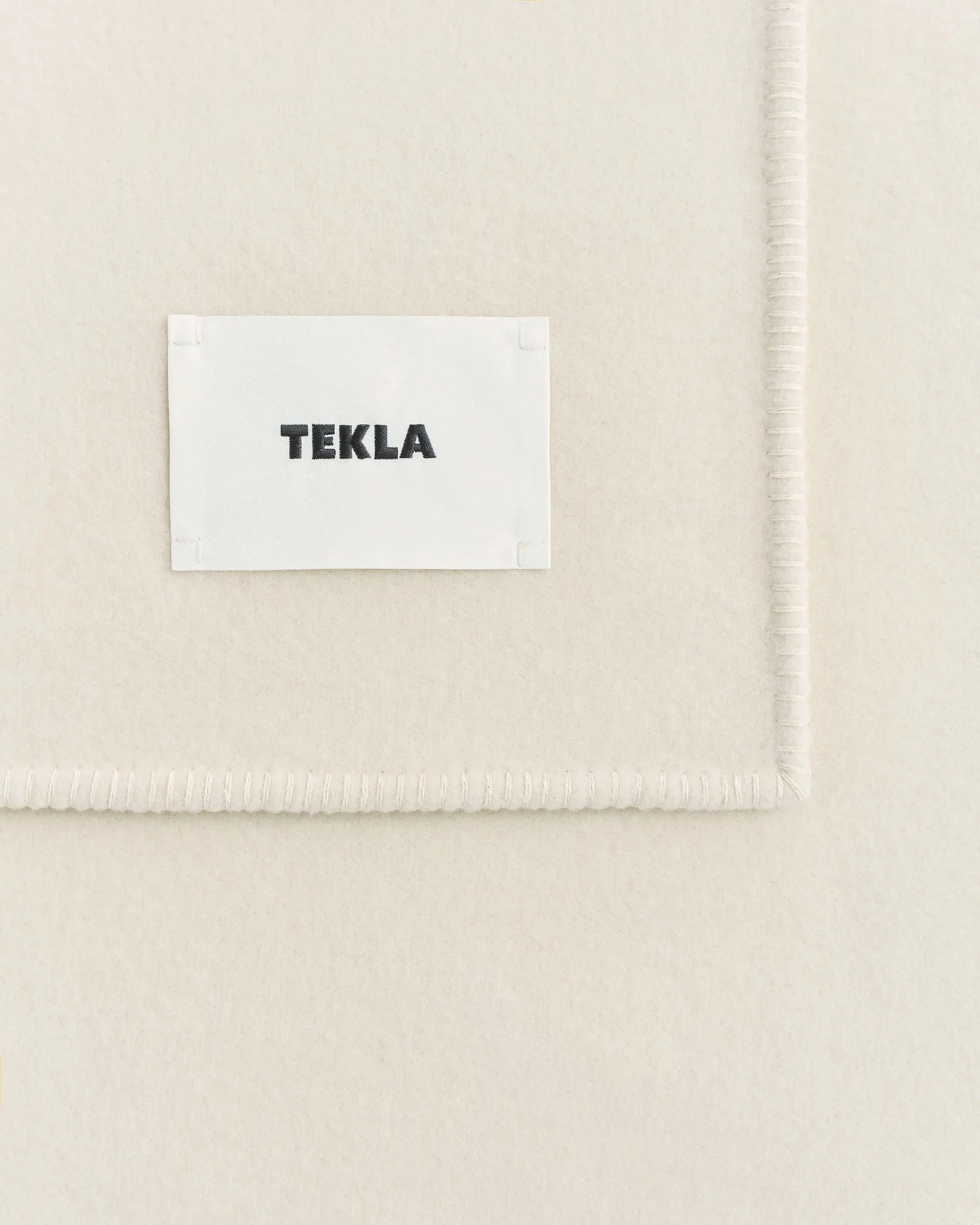 Tekla Lambswool Blanket Snow - Image 2