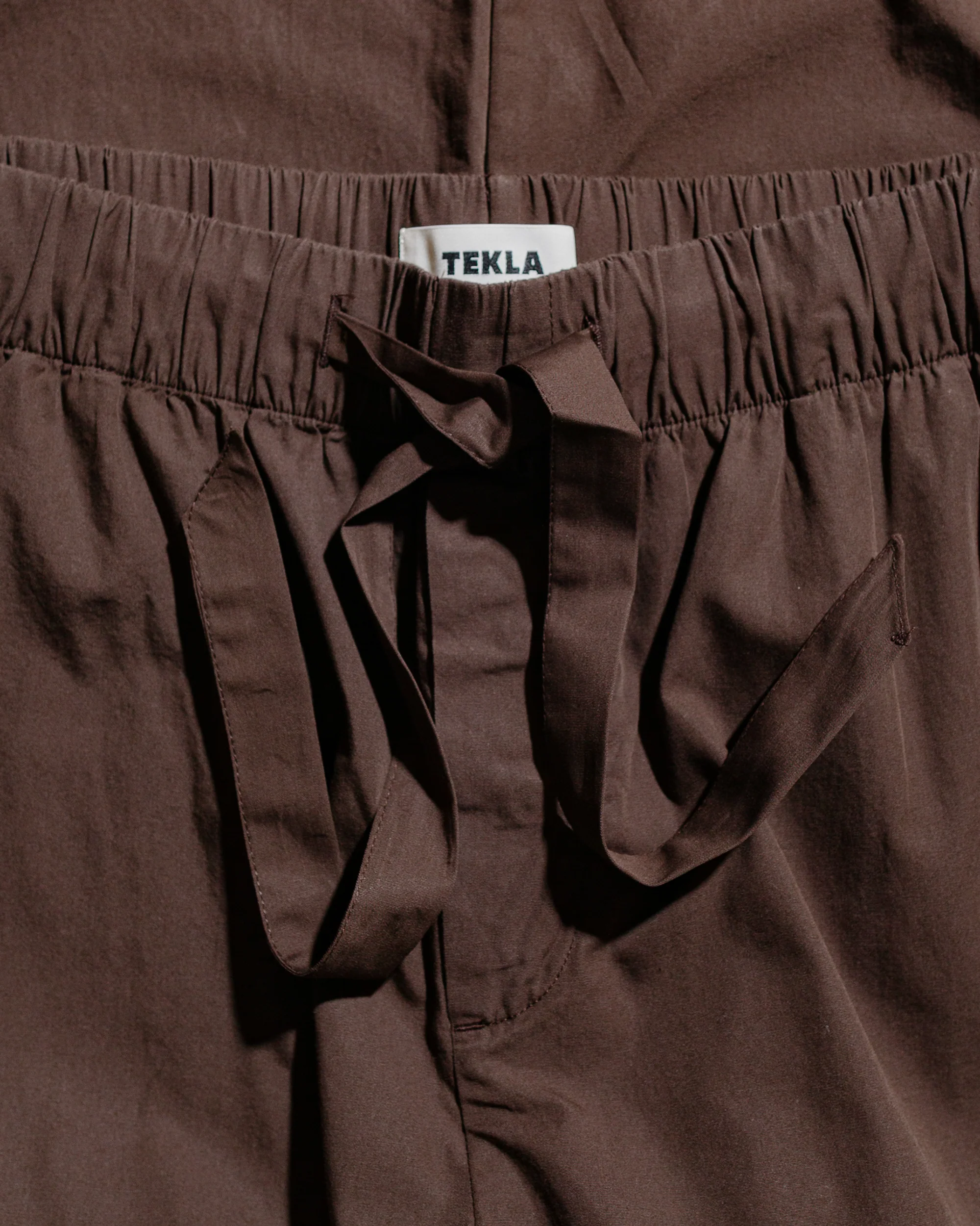 Tekla Poplin Pyjama Pants Coffee - Image 5