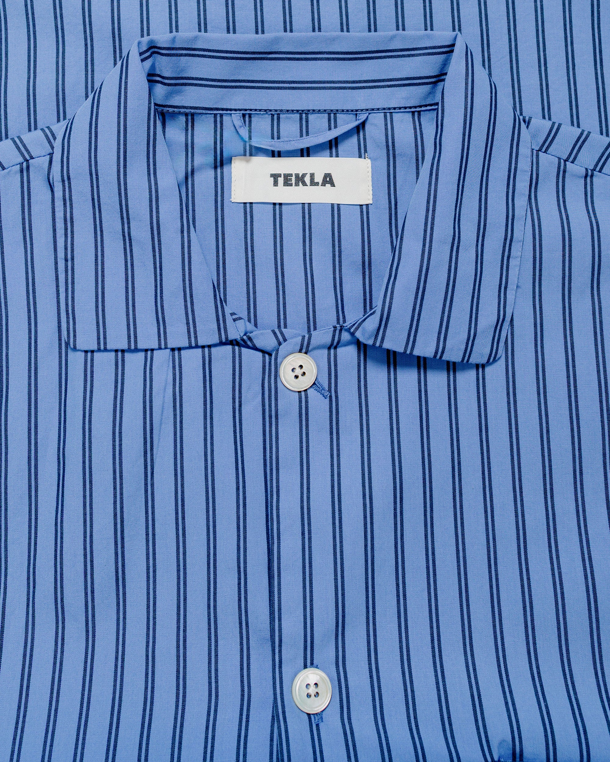 Tekla Poplin Pyjama Shirt Boro Stripes - Image 5