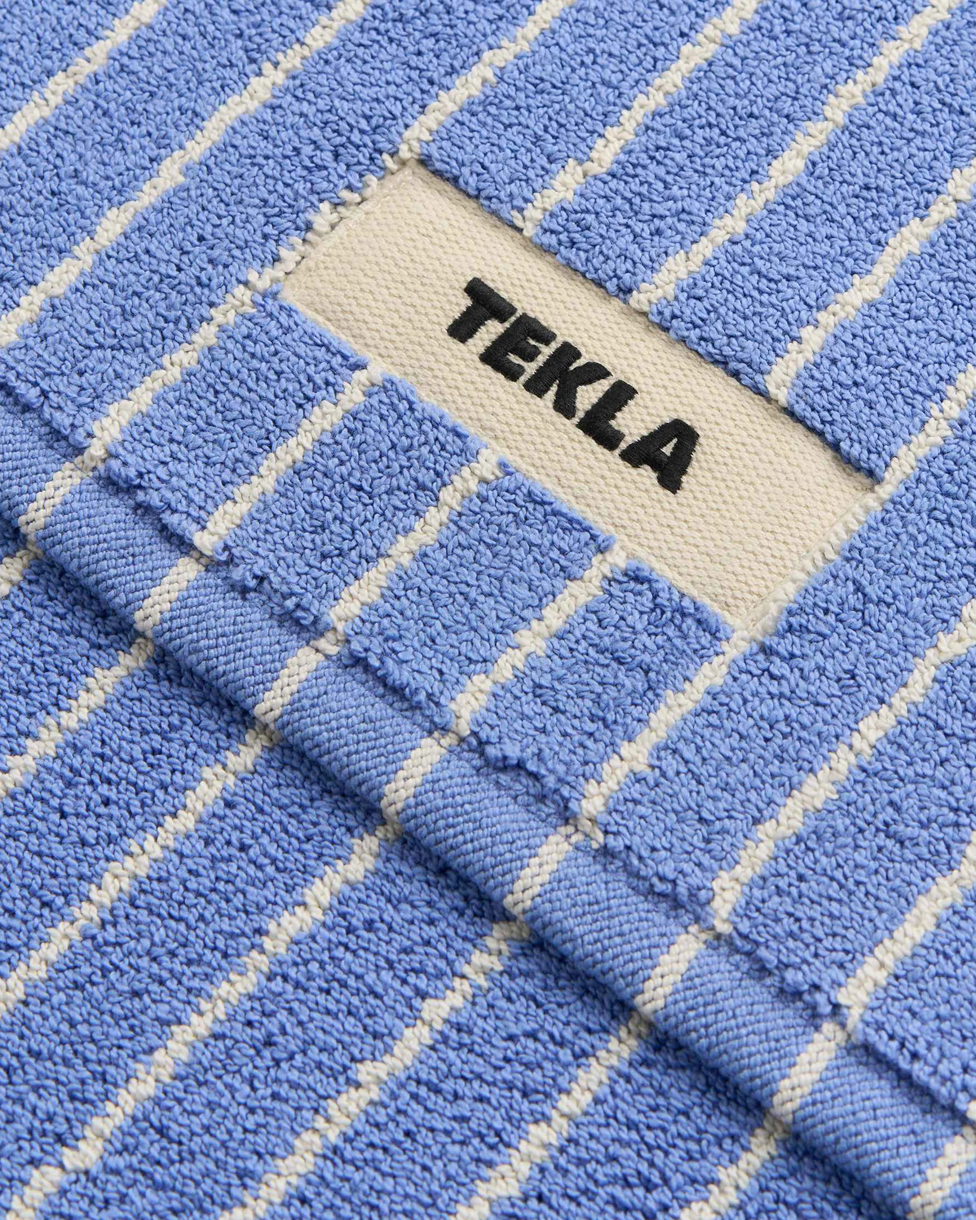 Tekla Terry Bath Mat Clear Blue Stripes - Image 2
