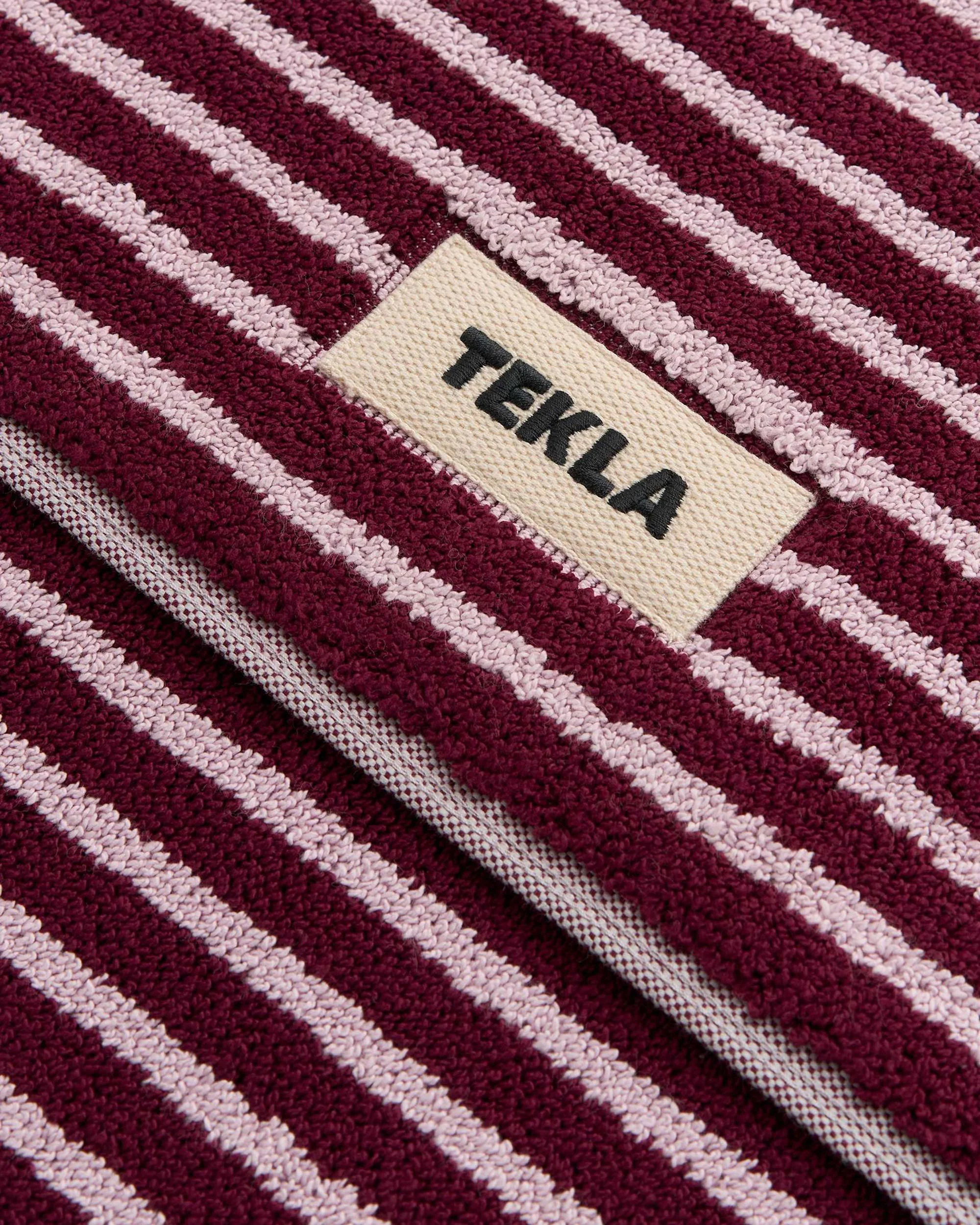 Tekla Terry Bath Mat Red&Rose - Image 2