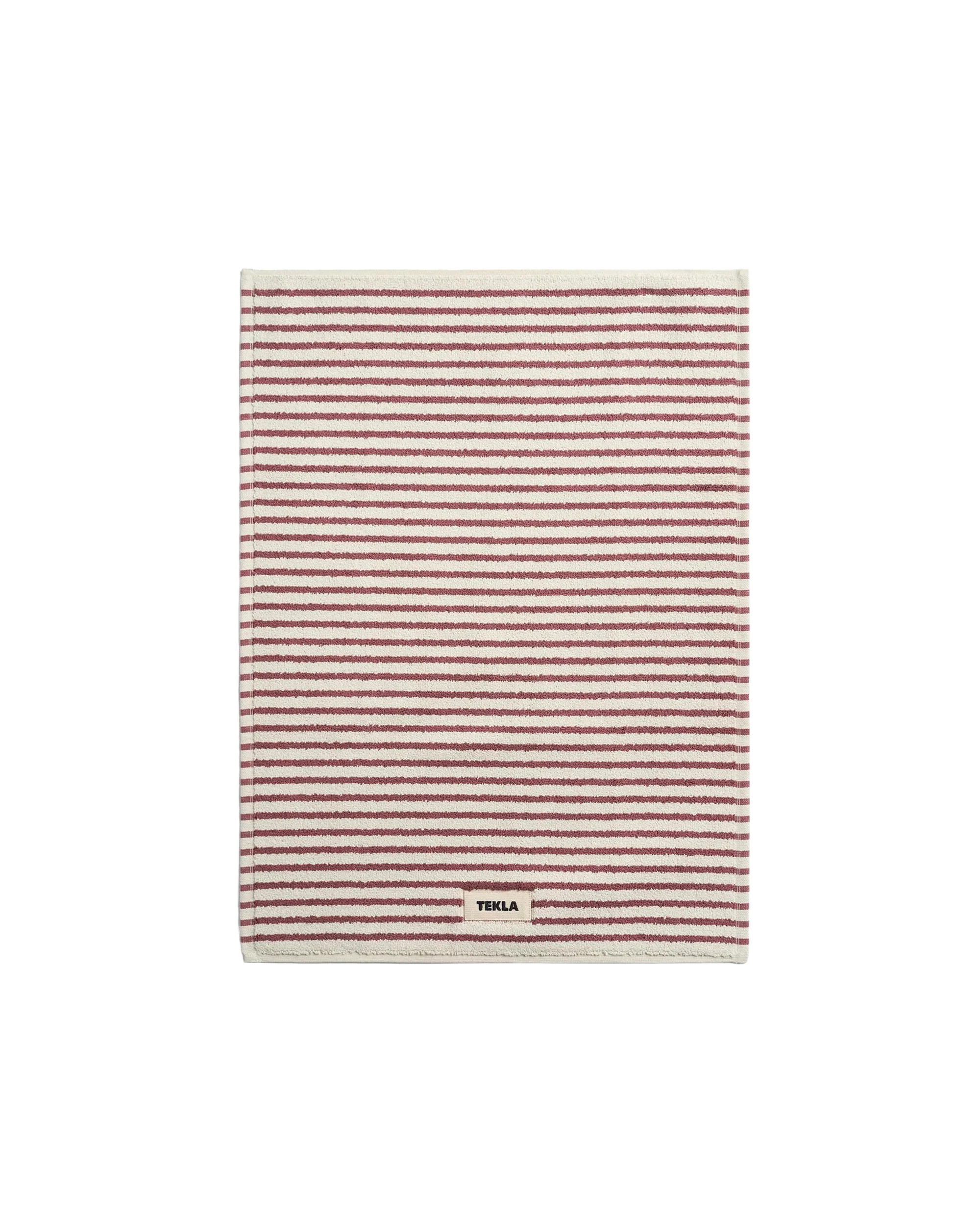 Tekla Terry Bath Mat Ripple Stripes