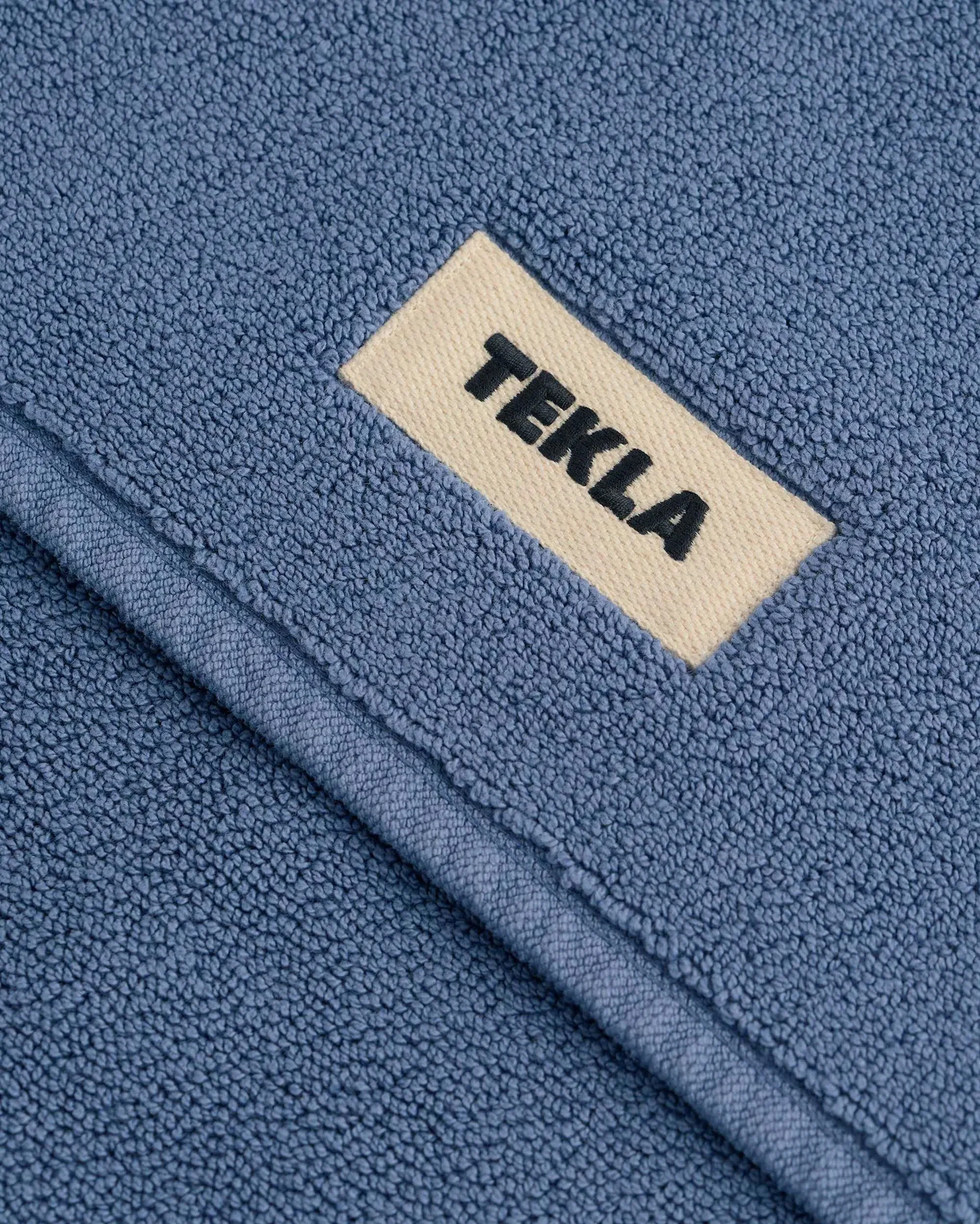 Tekla Terry Bath Mat Storm Blue - Image 2