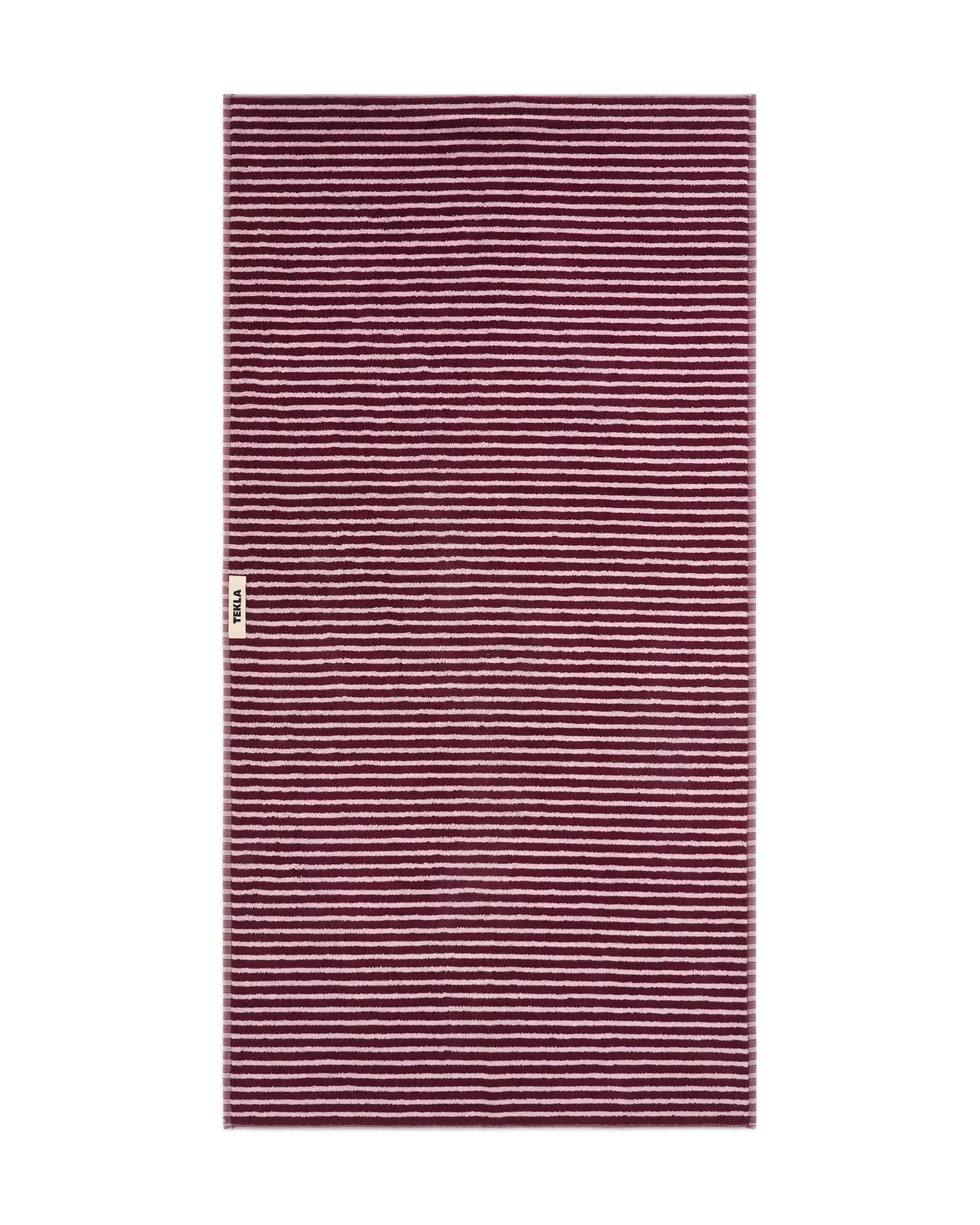 Tekla Terry Bath Towel Red & Rose - Image 2