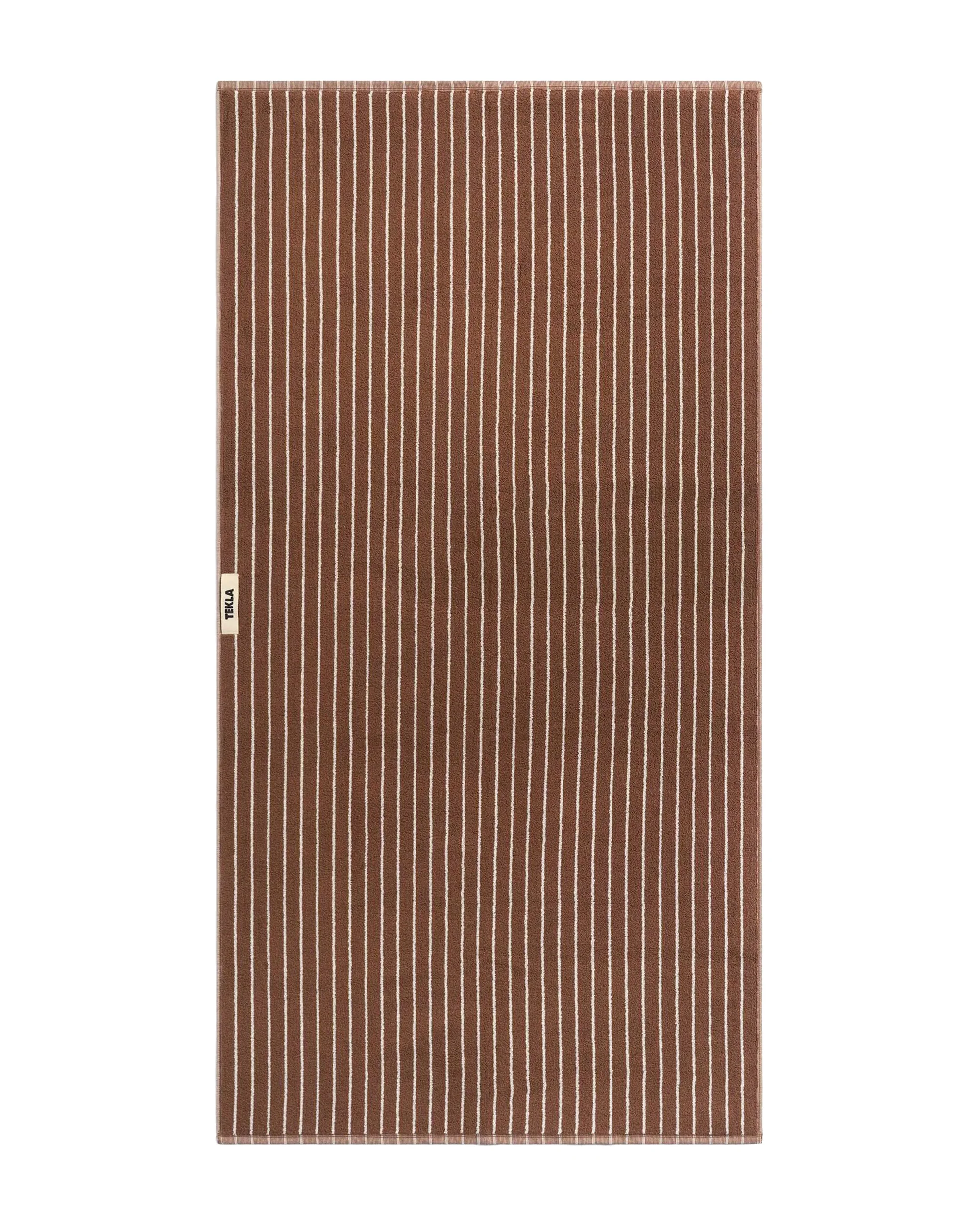 Tekla Terry Bath Towel Rust Stripes - Image 2