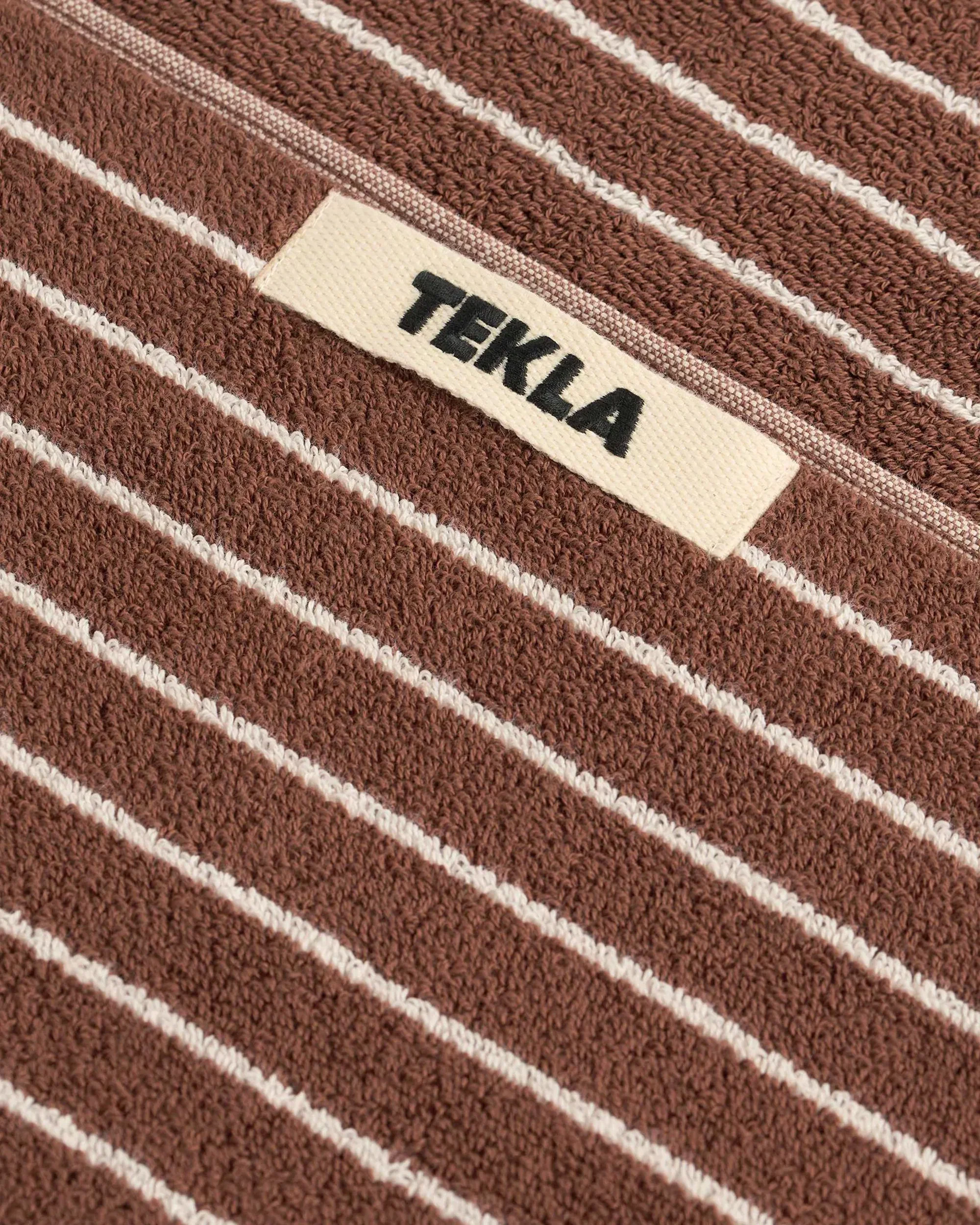 Tekla Terry Washcloth Rust Stripes - Image 2