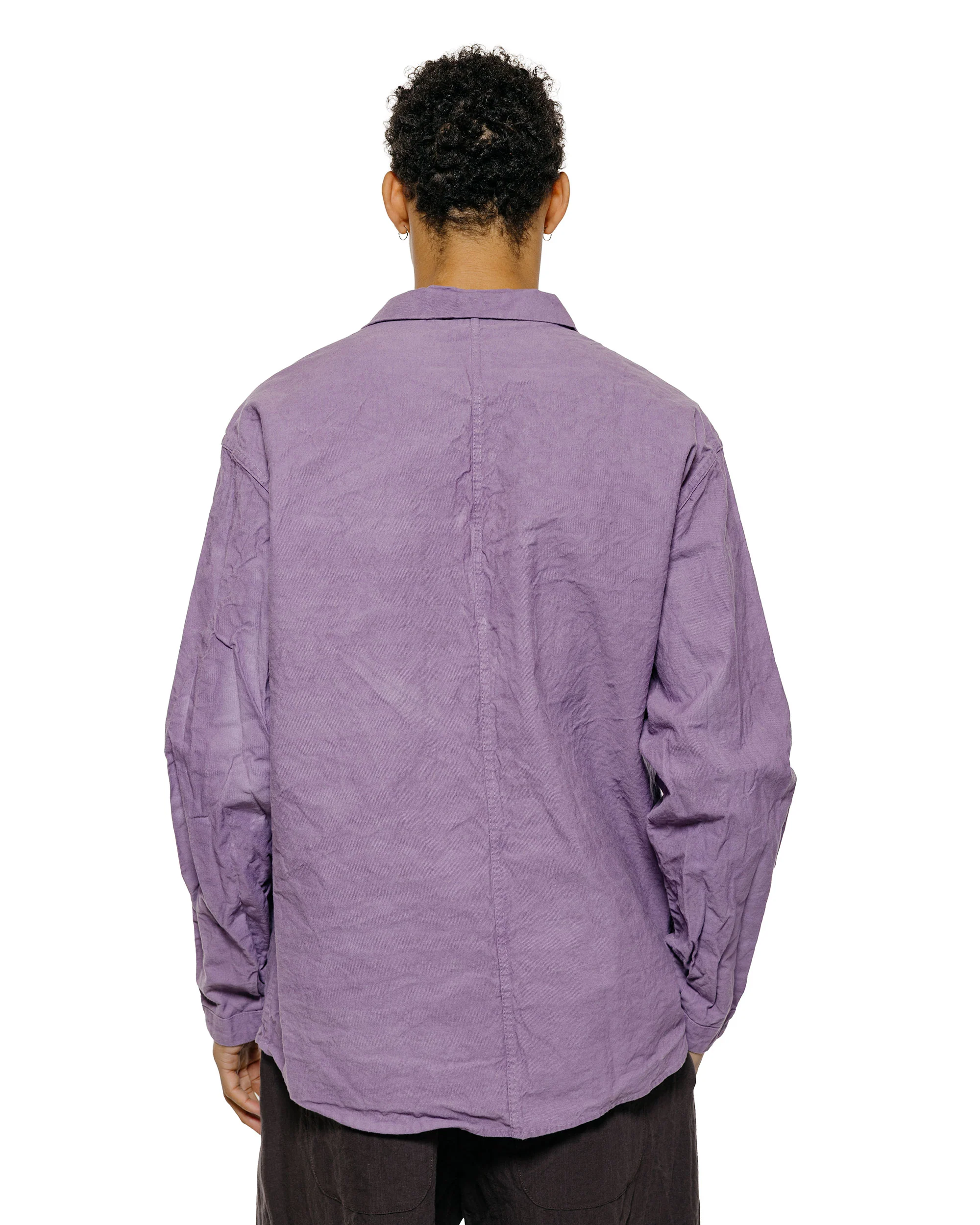 Tender Type 401 Pleat Pocket Shirt Cotton Drop Cloth Purple Logwood - Image 3